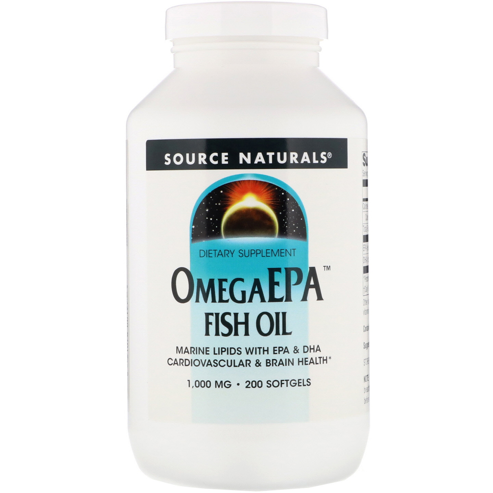 Source Naturals, Óleo de Peixe OmegaEPA, 1.000 mg, 200 Cápsulas Gelatinosas