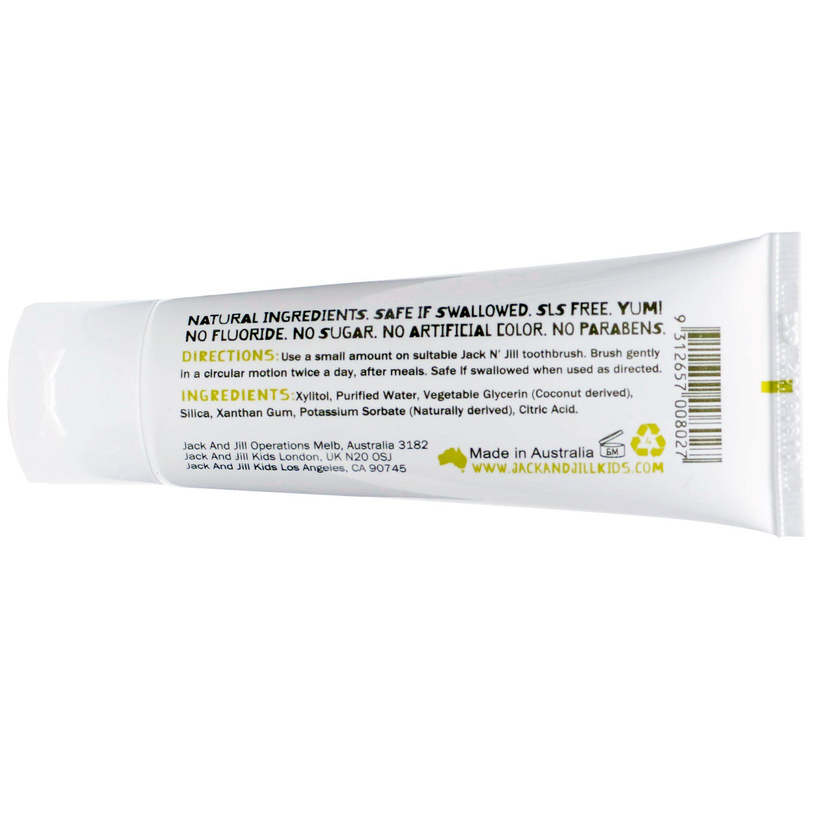 Jack n' Jill, Creme Dental Natural, Sem Sabor, 50 g (1,76 oz) - Imagem 2