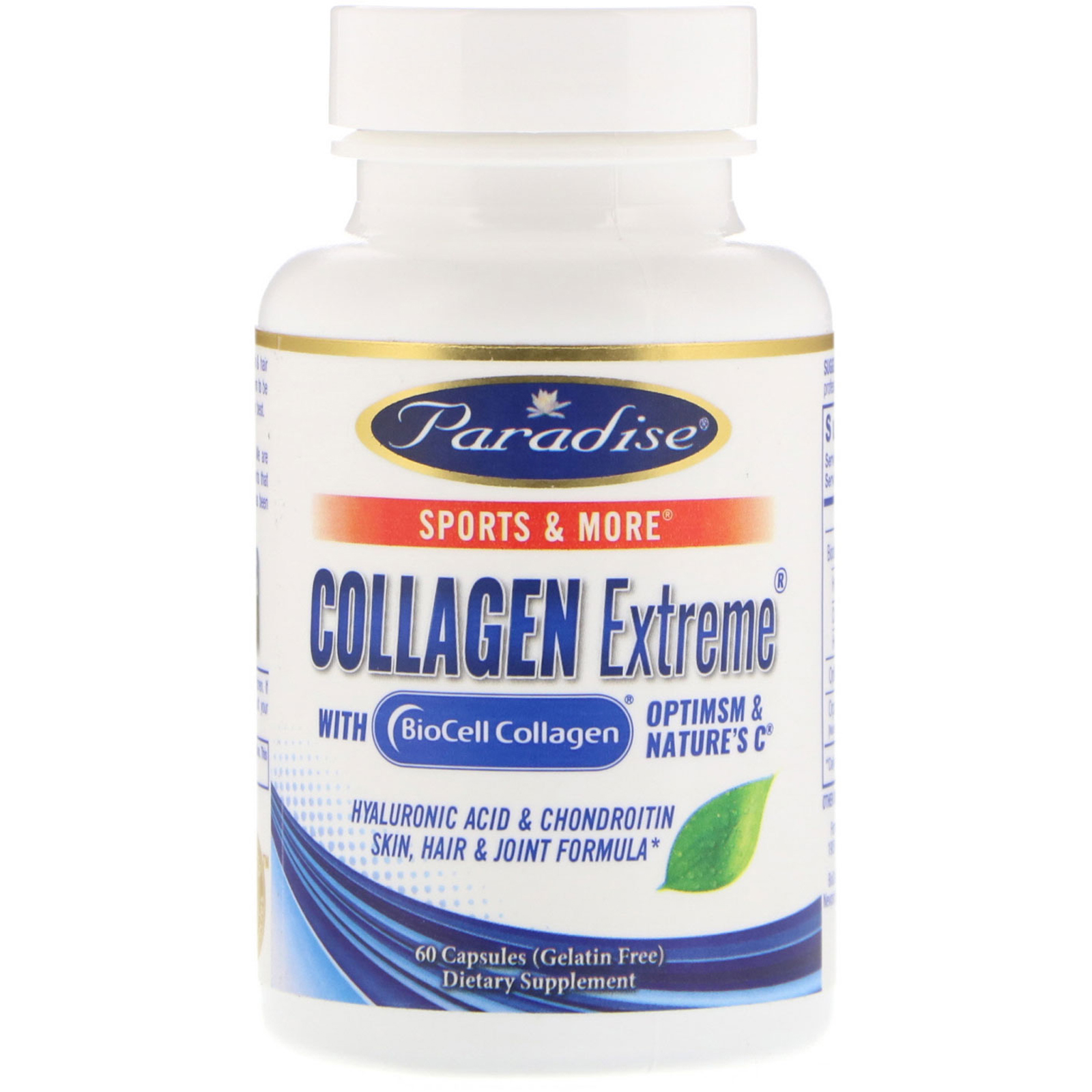 Paradise Herbs, Colágeno Extremo com BioCell Collagen, 60 Cápsulas