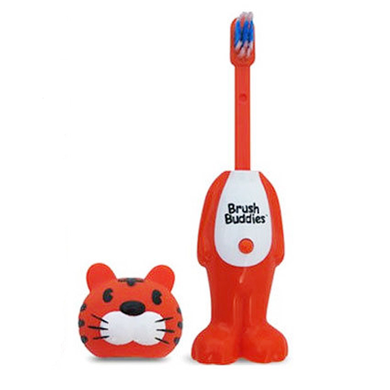 Brush Buddies, Com Tampinha, Tigre Tobias Dentuço, Macia, 1 Escova - Imagem 2
