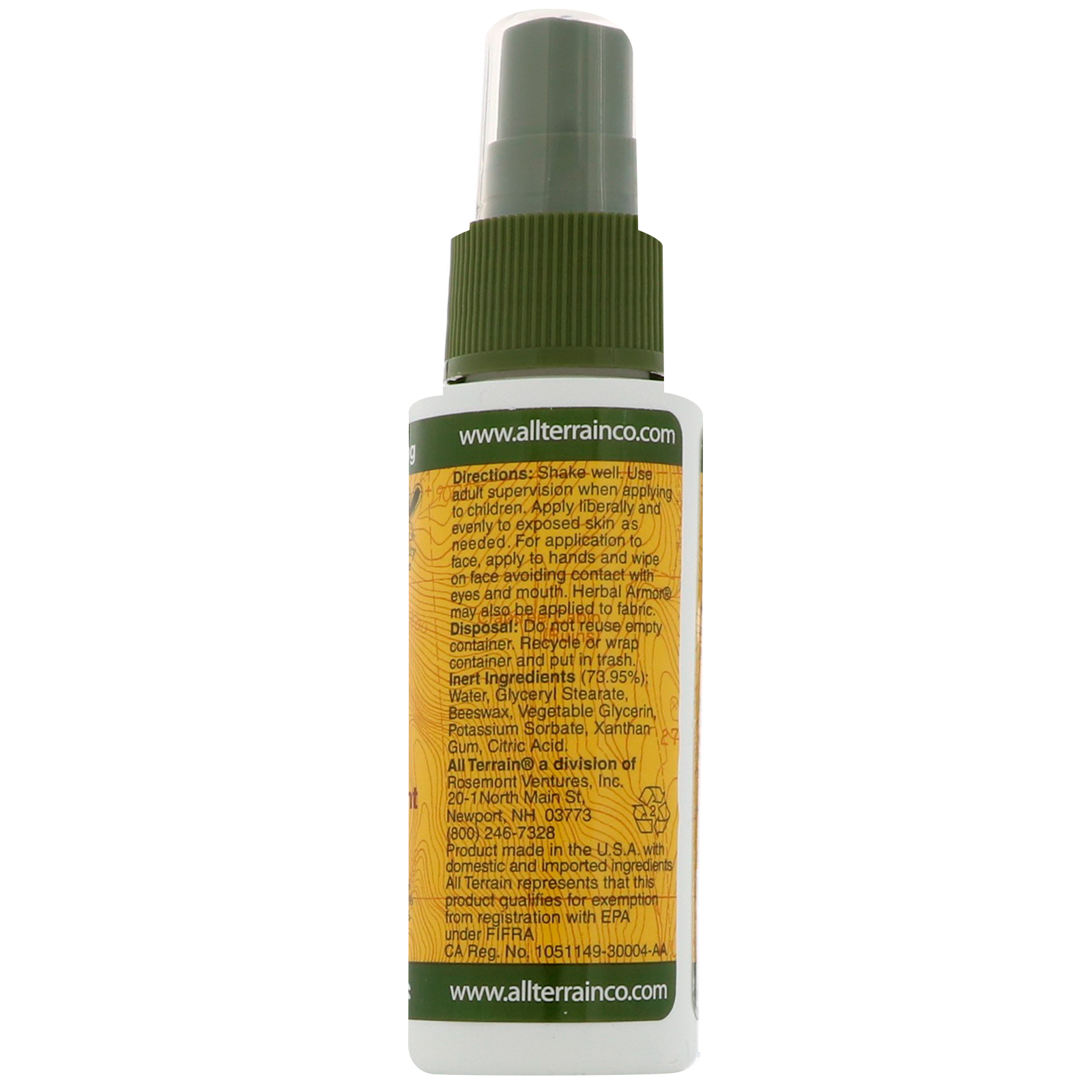 All Terrain, Kids Herbal Armor, Repelente de Insetos Natural, 2,0 fl oz (60 ml) - Imagem 2