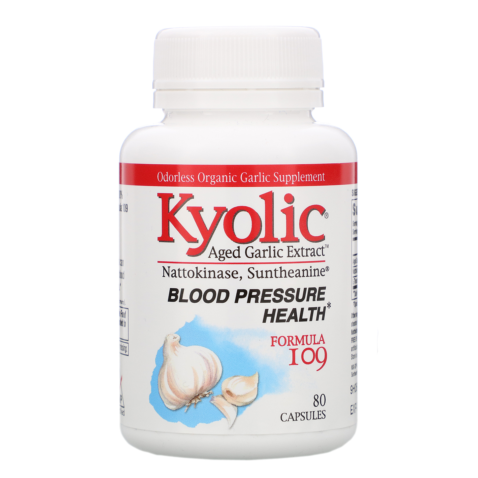 Kyolic, Aged Garlic Extract, Fórmula 109, 80 Cápsulas