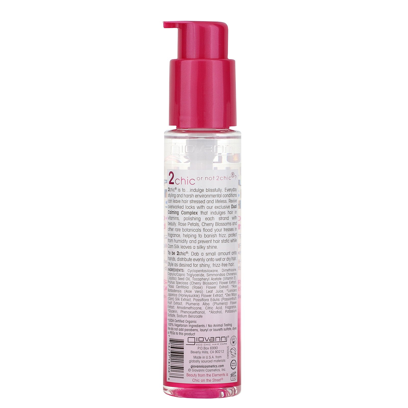 Giovanni, 2chic, Serum Capilar Super Poção Suavizante Ultraluxuoso, Flor de Cerejeira e Pétalas de Rosas, 81 ml (2,75 fl oz) - Imagem 2