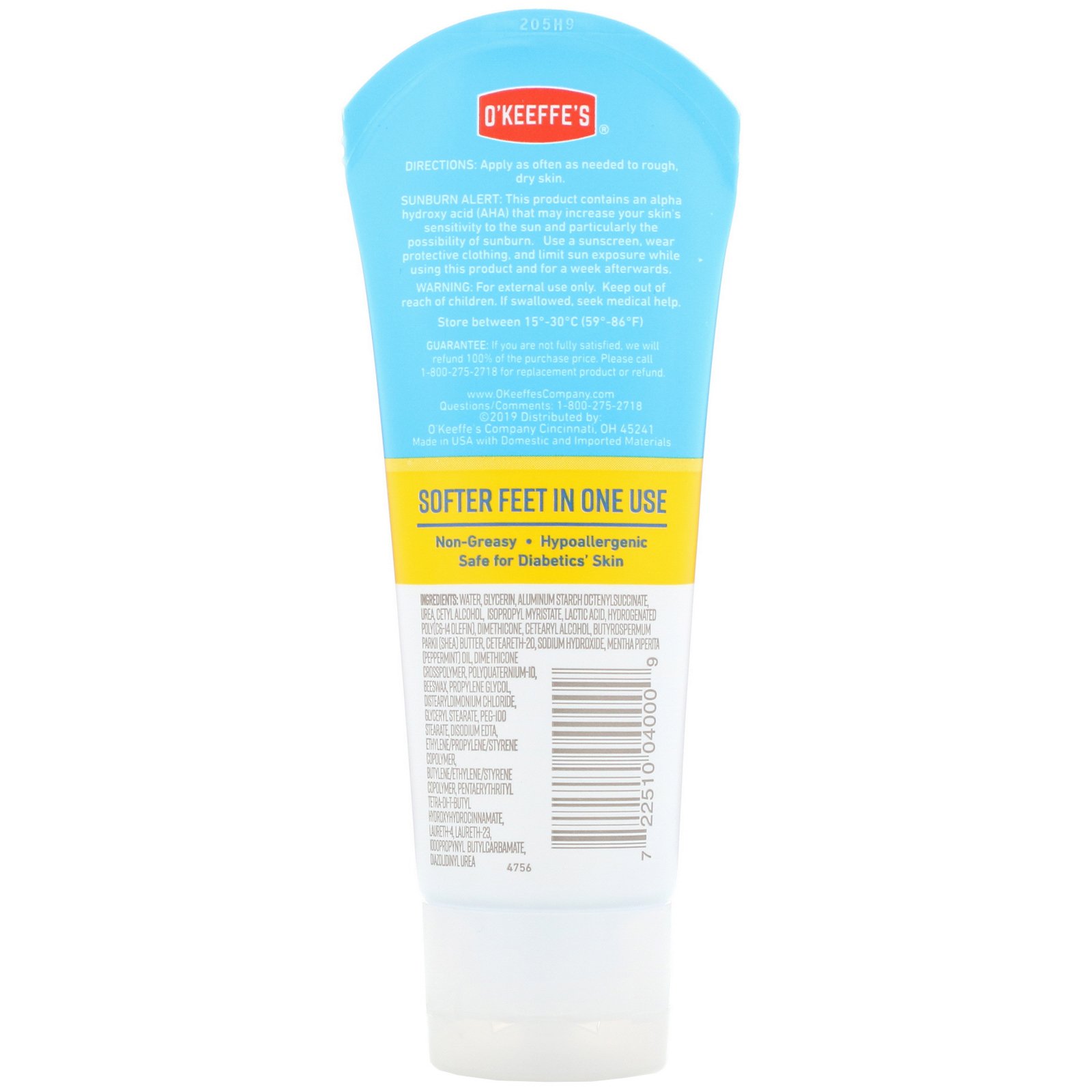O'Keeffe's, Creme Esfoliante Hidratante para os Pés, para Pés Extremamente Secos ou Rachados, 85 g (3 oz) - Imagem 2