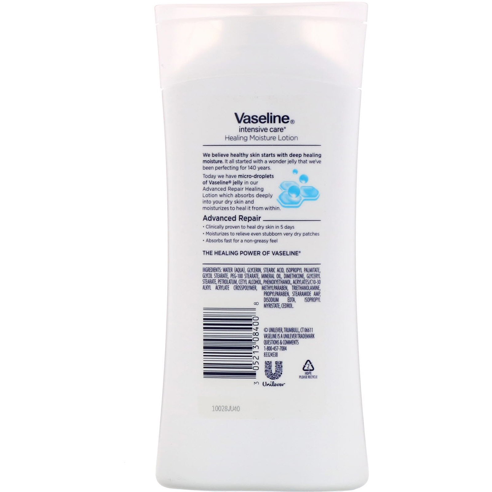 Vaseline, Cuidado Intensivo, Loção não Oleosa de Reparação Avançada, Sem Fragrância, 295 ml - Imagem 2