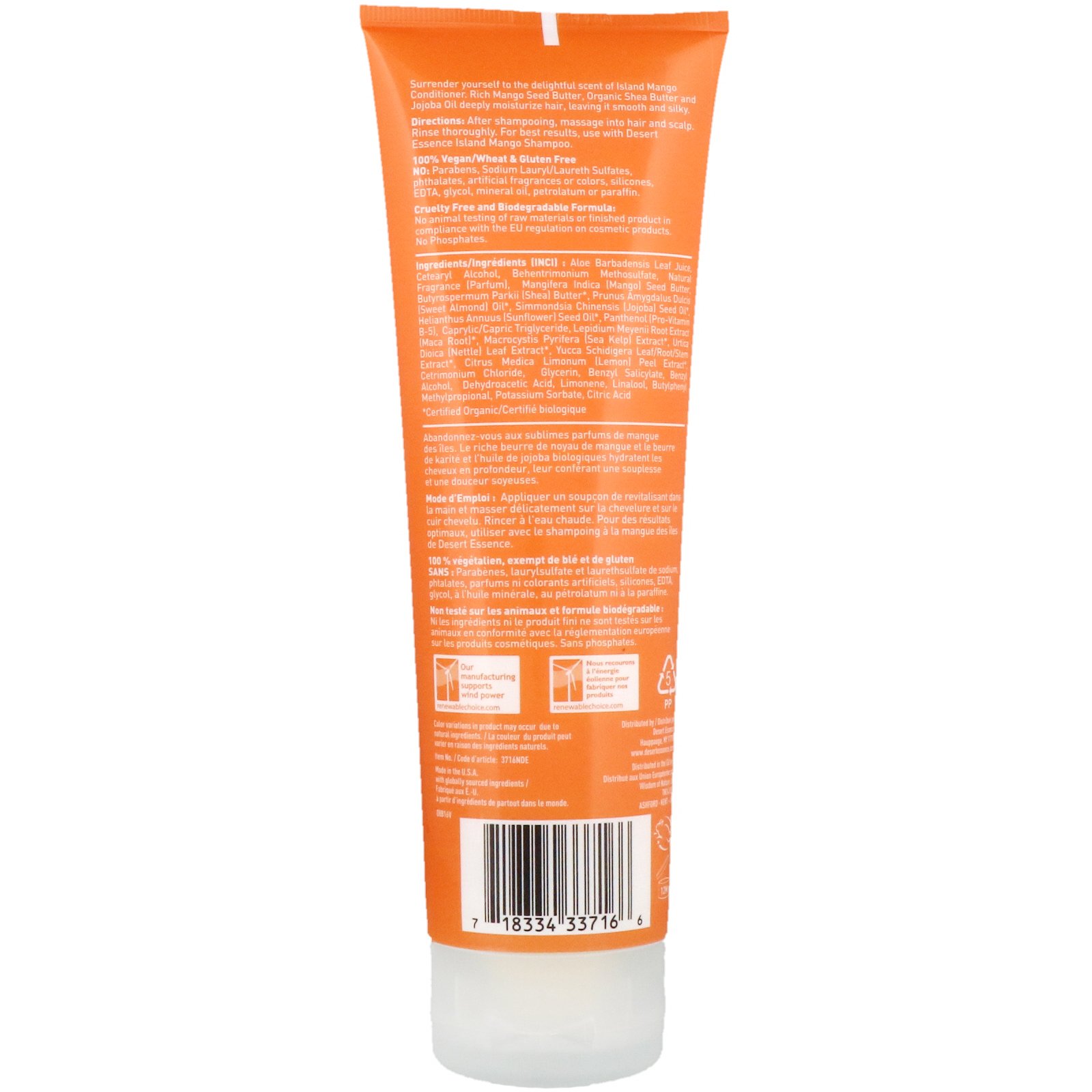 Desert Essence, Condicionador, Manga da Ilha, 237 ml - Imagem 2