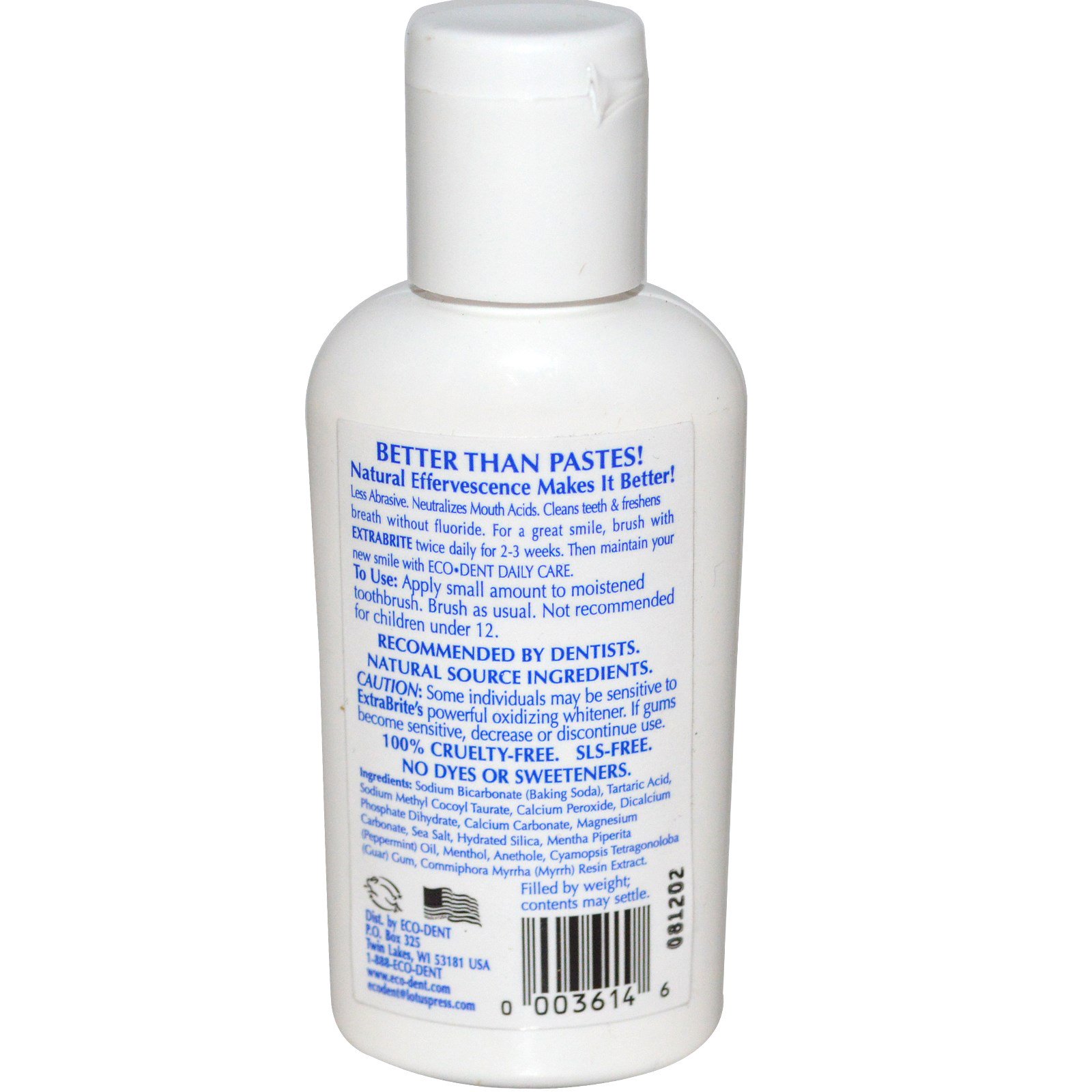 Eco-Dent, ExtraBrite, Clareador Dental, Sem Flúor, Menta Deslumbrante, 56 g (2 oz) - Imagem 2