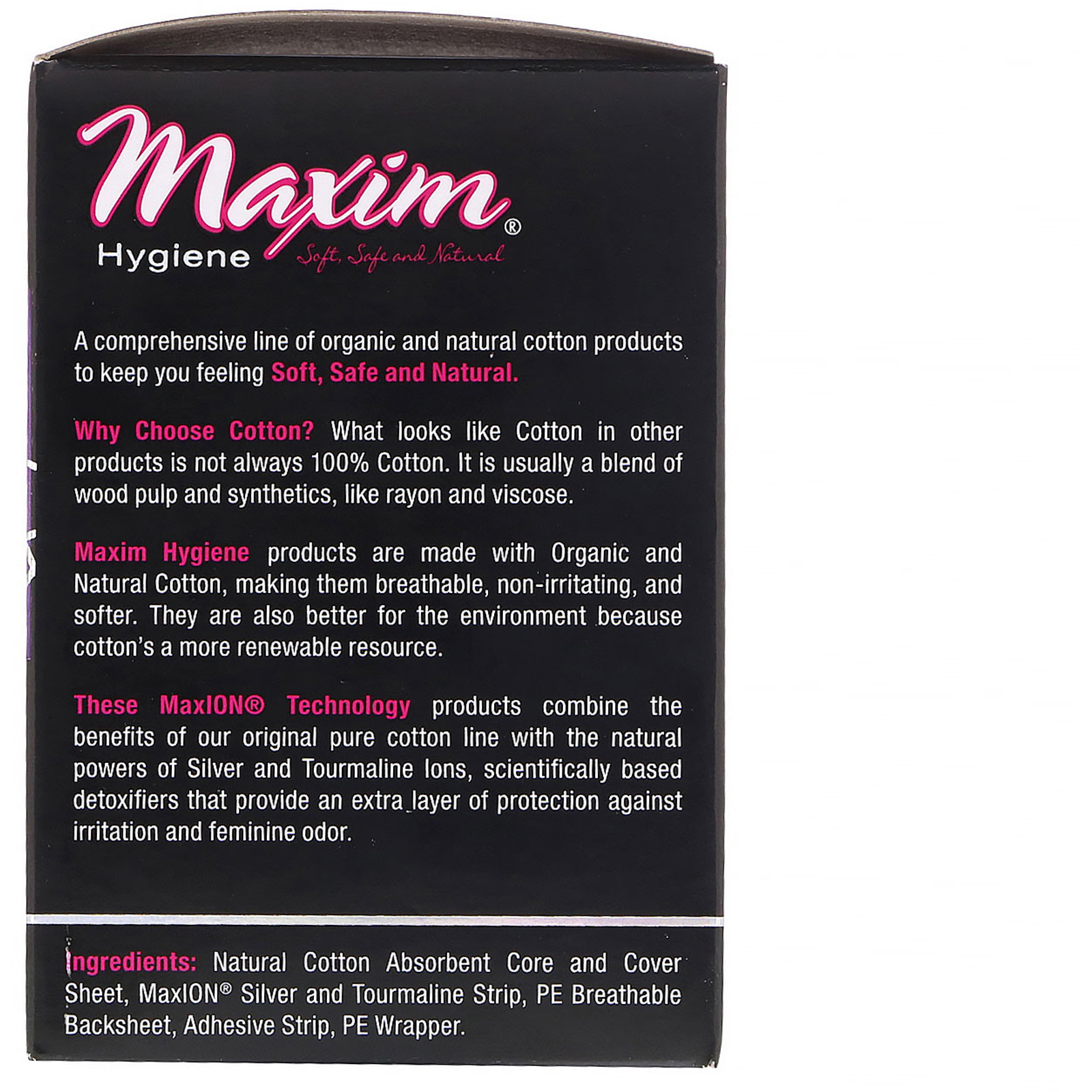 Maxim Hygiene Products, Absorventes ultrafinos com abas, tecnologia natural Silver MaxION, leve, 24 absorventes externos - Imagem 2