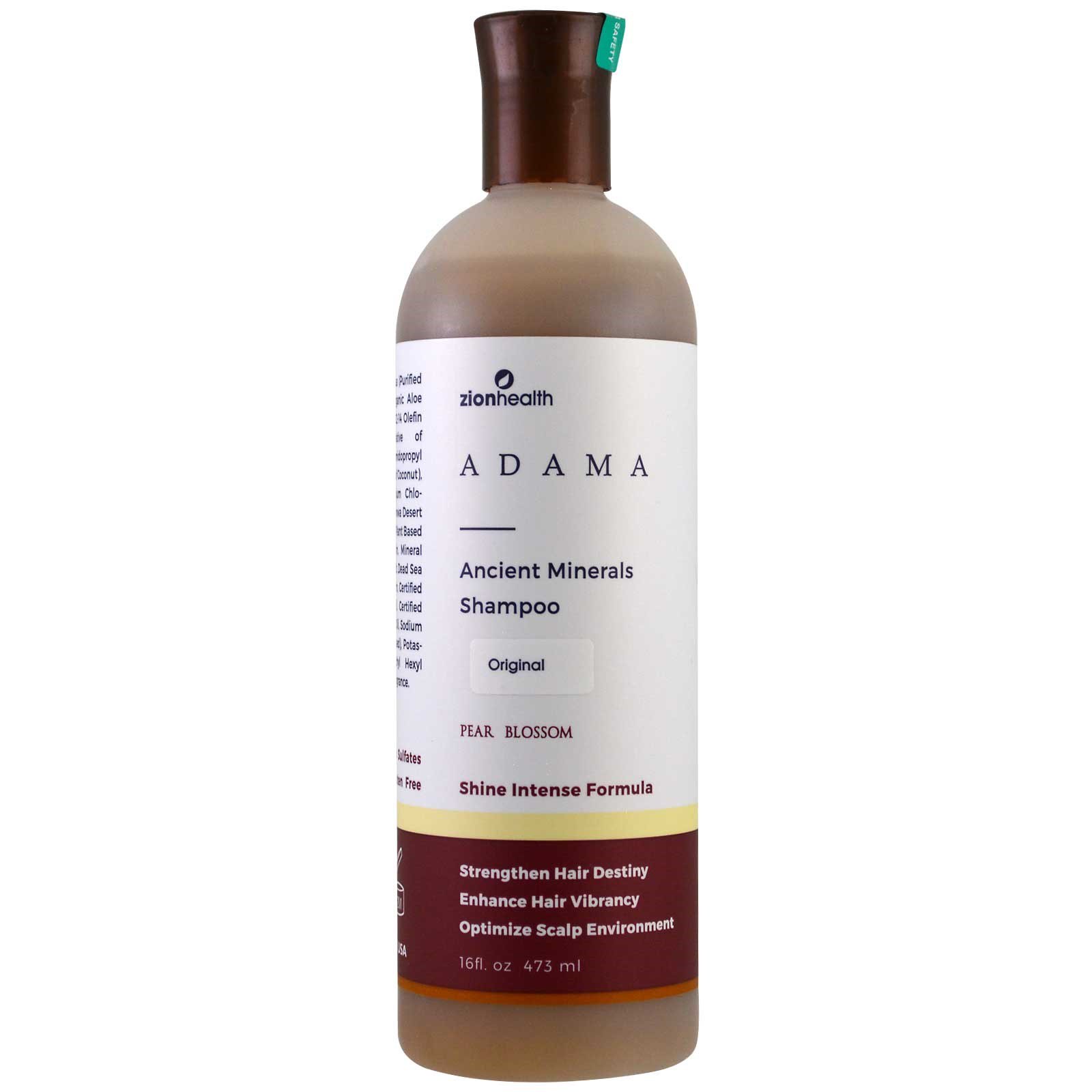Zion Health, Adama, Shampoo de Minerais Anciões, Original, Flor de Pêra, 16 fl oz (473 ml) - Imagem 2