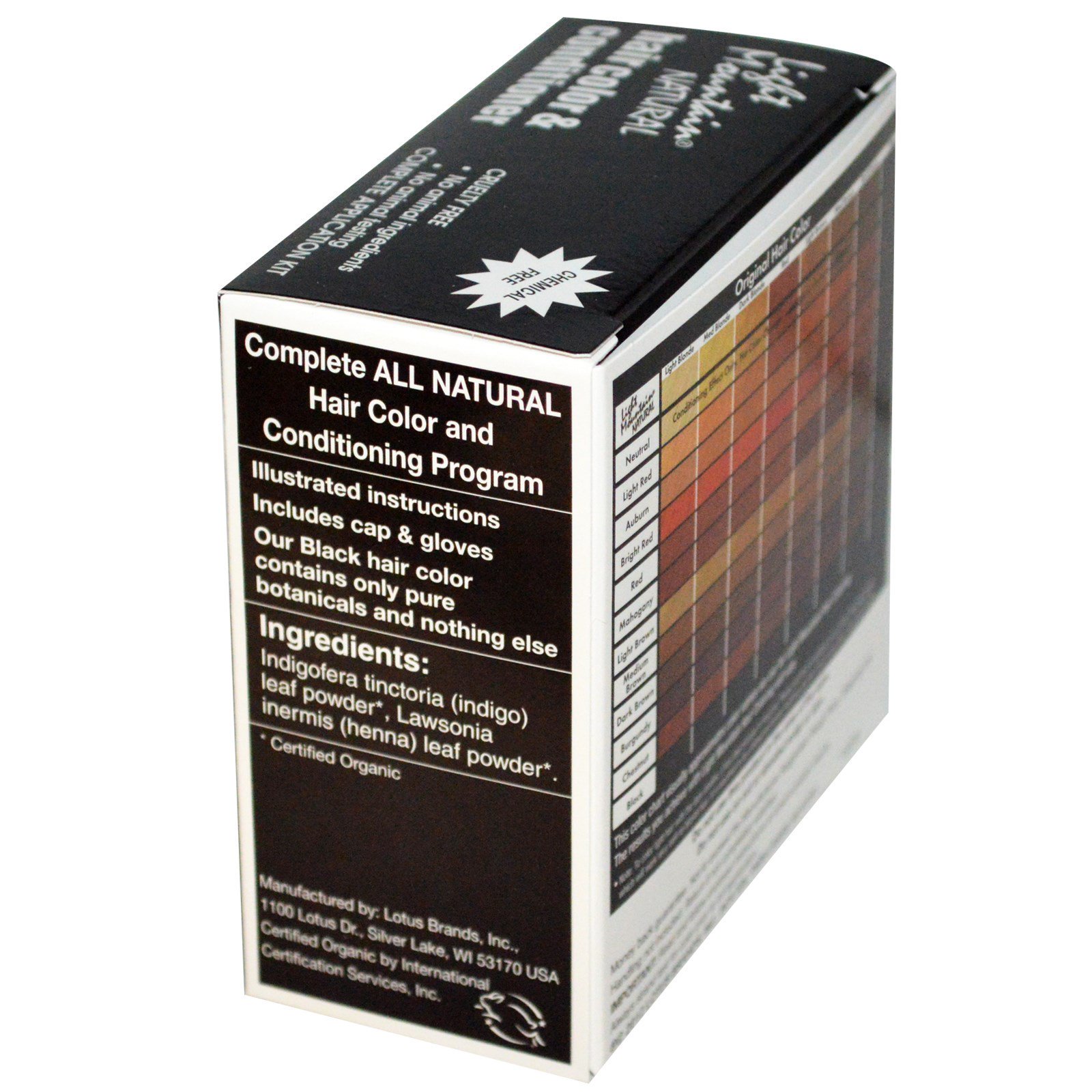 Light Mountain, Tintura Capilar Natural e Condicionador, Preto, 4 oz (113 g) - Imagem 2