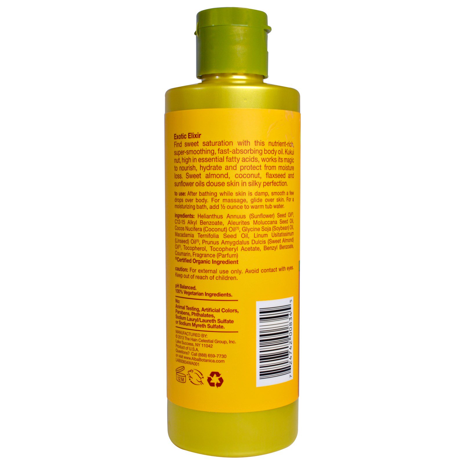 Alba Botanica, Óleo Corporal Havaiano, Nogueira-de-iguape, 8,5 fl oz (251 ml) - Imagem 2