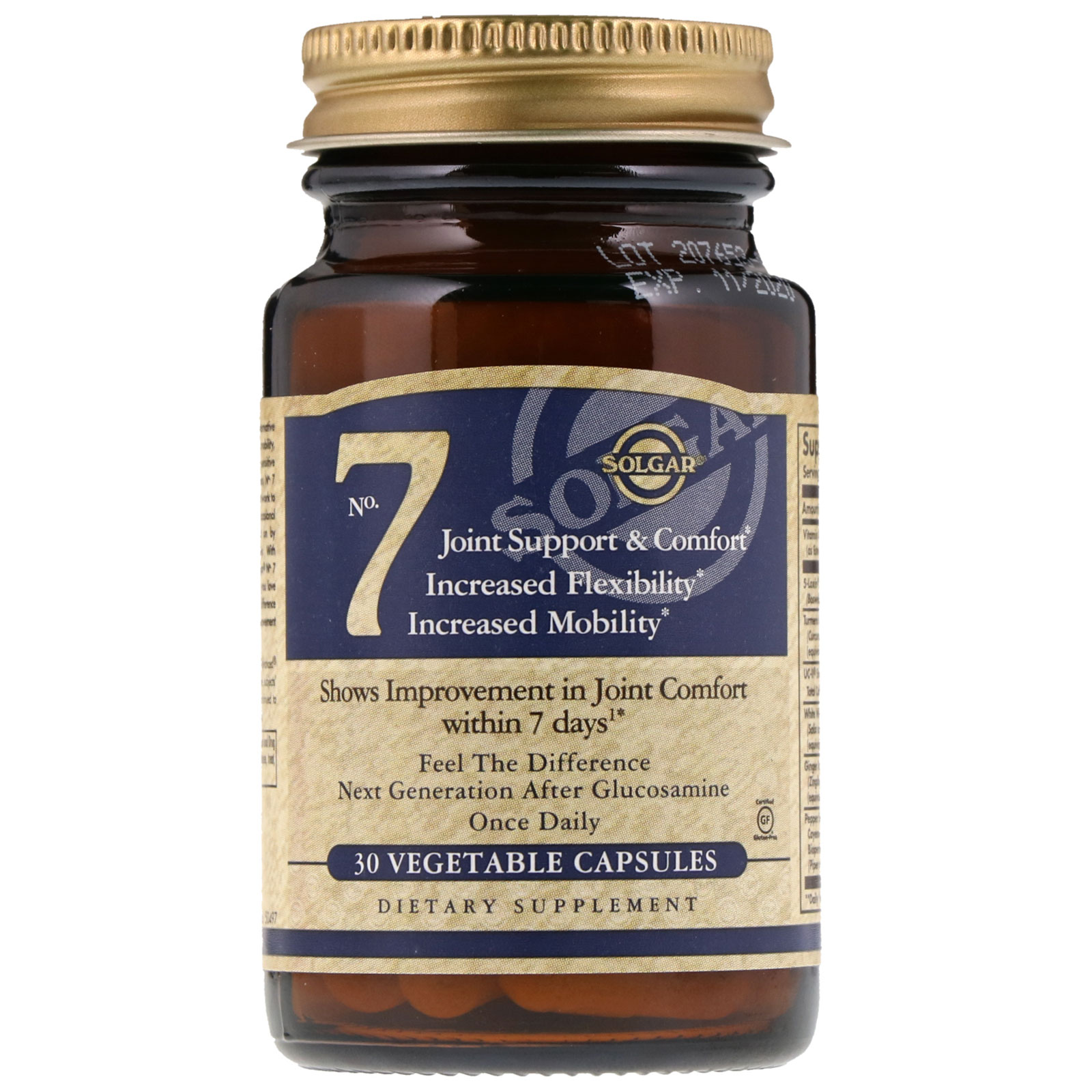 Solgar, No. 7, Joint Support & Comfort, 30 Cápsulas Vegetais - Imagem 3