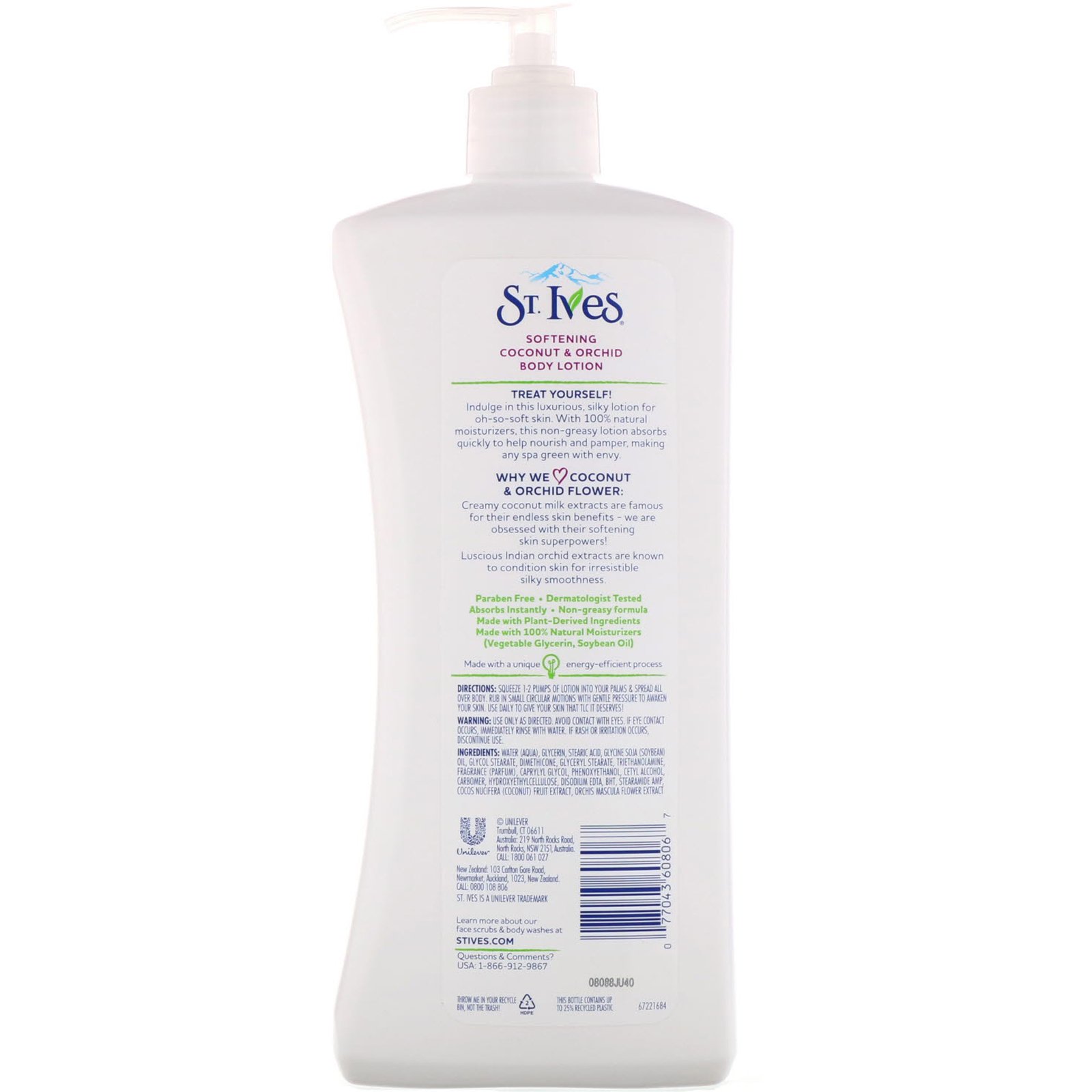 St. Ives, Softening Body Lotion, Coconut & Orchid, 21 fl oz (621 ml) - Imagem 2