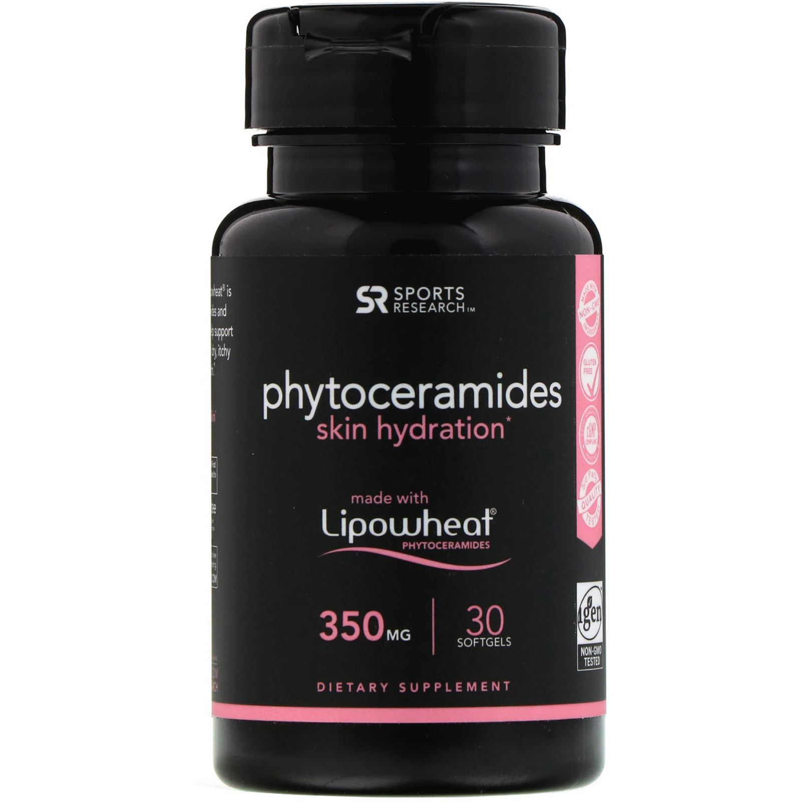 Sports Research, Fitoceramidas para Hidratação da Pele, 350 mg, 30 Cápsulas Softgel