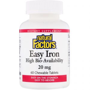 Comprar natural factors, easy iron, 20 mg, 60 chewable tablets preço no brasil ferro vitaminas e minerais suplemento importado loja 301 online promoção -