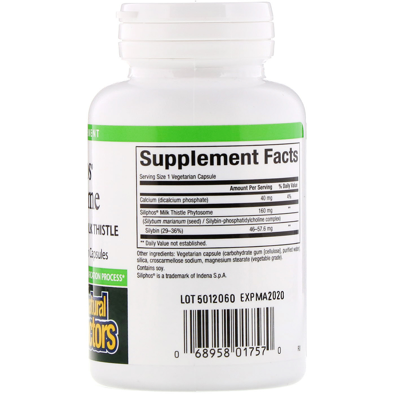 Natural Factors, Fitossomo Siliphos, Cardo-Mariano de Força Clínica, 160 mg, 60 Cápsulas Vegetais - Imagem 2