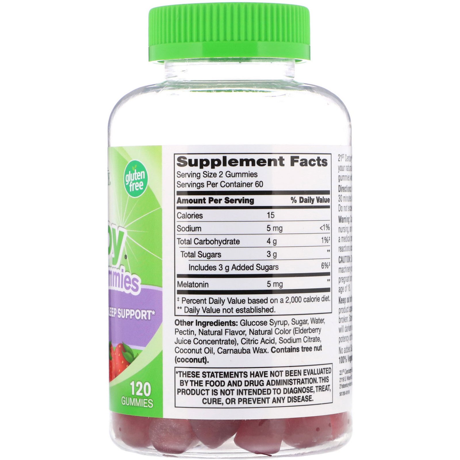 21st Century, VitaJoy Melatonin Gummies, 5 mg, 120 Balas de Goma - Imagem 2