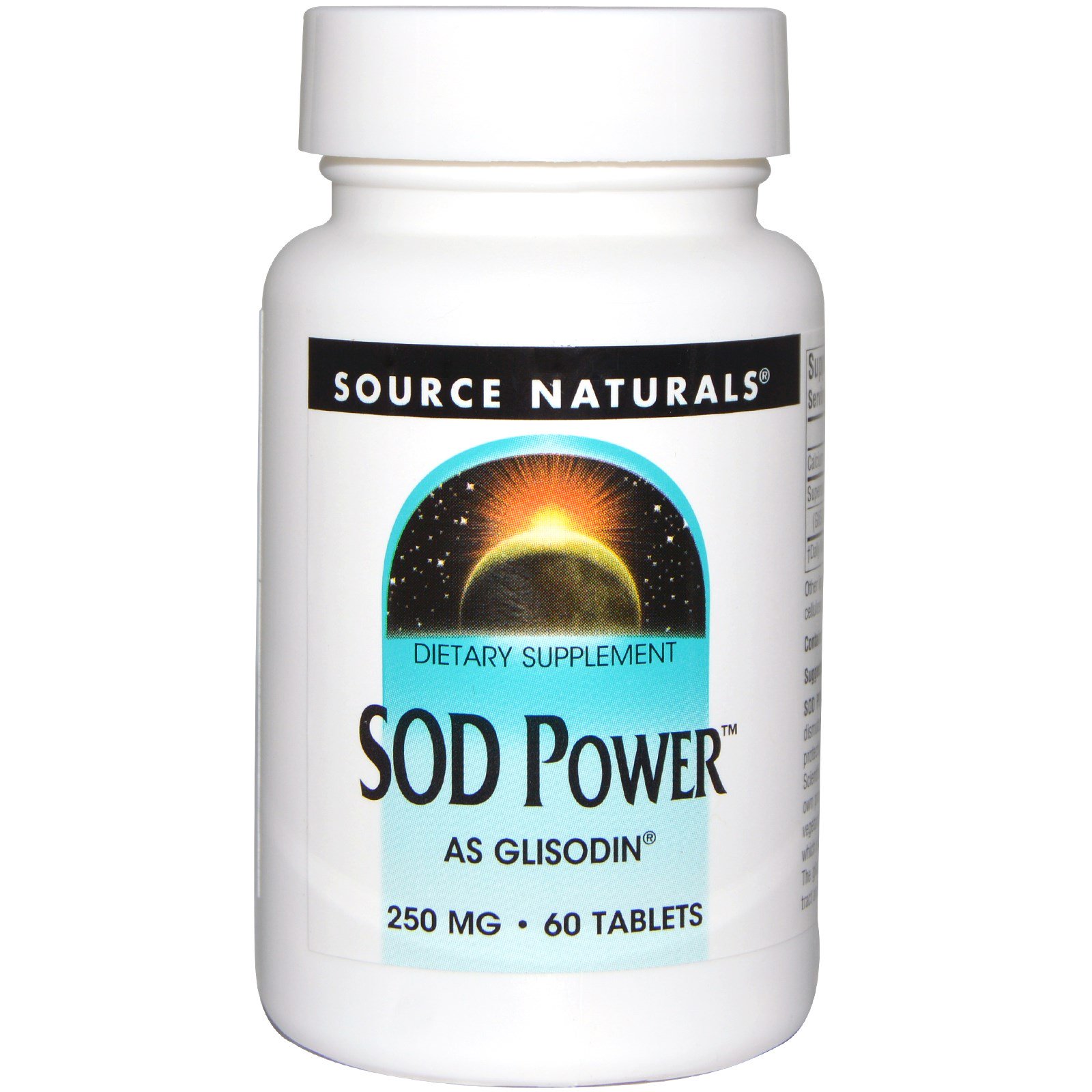 Source Naturals, SOD Power, 250 mg, 60 Comprimidos