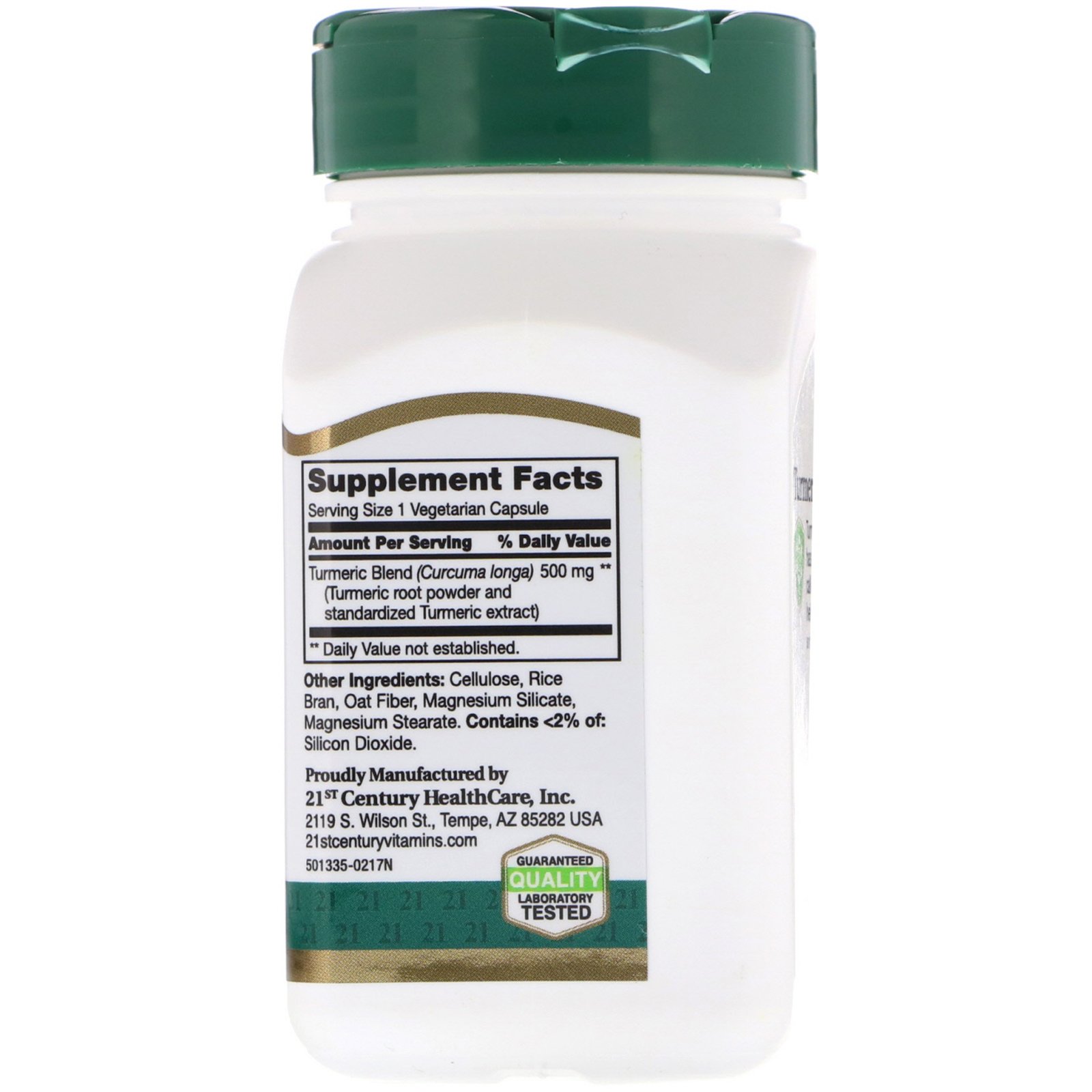 21st Century, Complexo de Cúrcuma, 500 mg, 60 Cápsulas Vegetais - Imagem 2