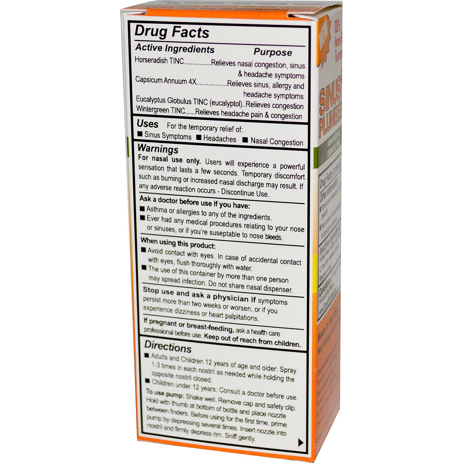 Greensations, Descongestionante Nasal, Tudo Natural 0.68 fl oz (20 ml) - Imagem 2