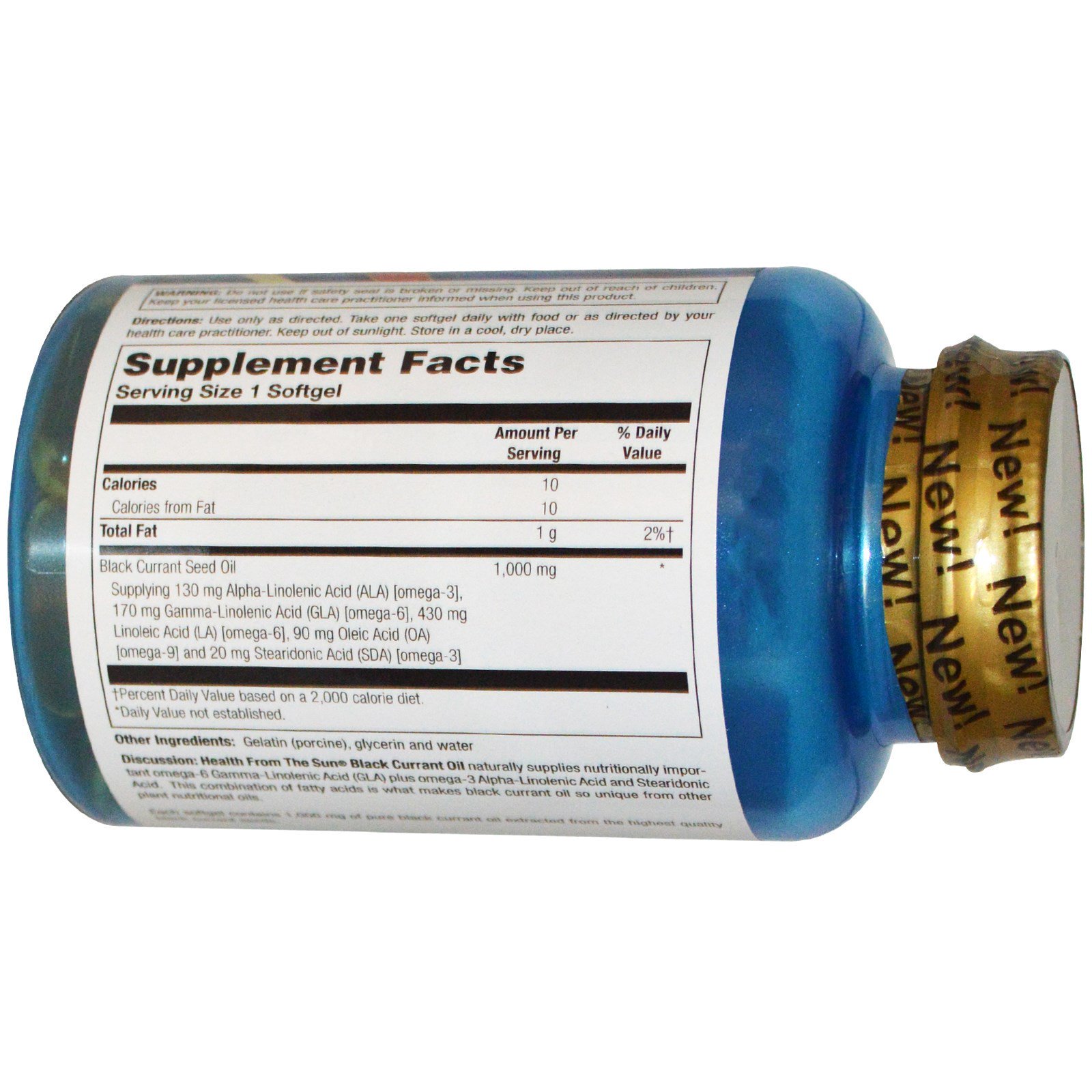 Health From The Sun, Óleo de Groselha Negra, 1.000 mg, 60 Cápsulas Gelatinosas - Imagem 2