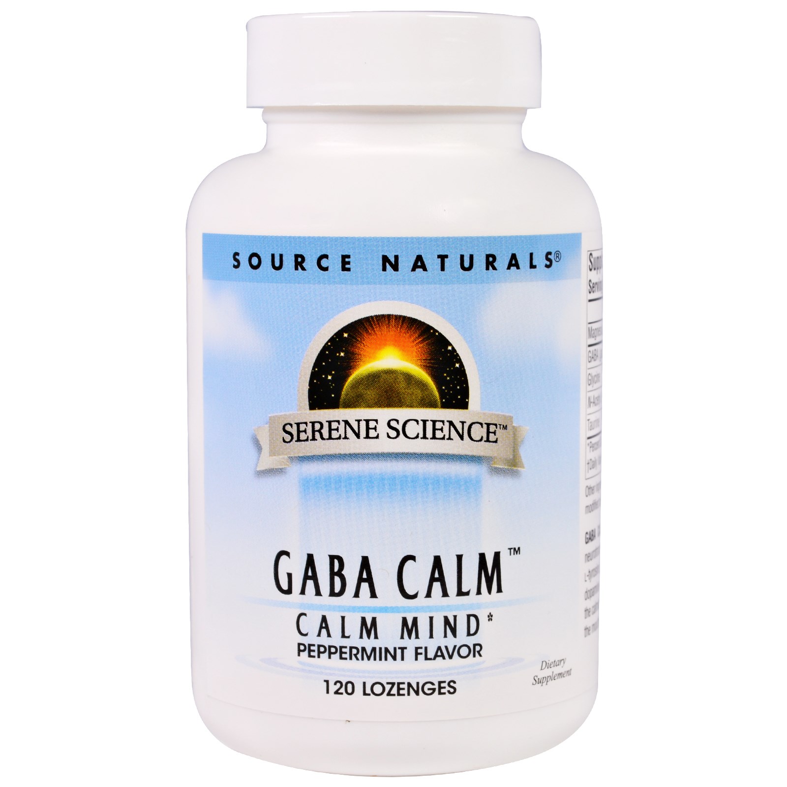 Source Naturals, GABA Calma, Sabor Hortelã, 120 pastilhas