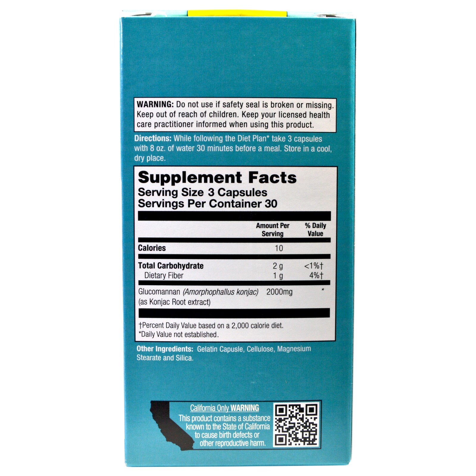 Natural Balance, Glucomannan, Maximum Strength, 2,000 mg, 90 Capsules - Imagem 2
