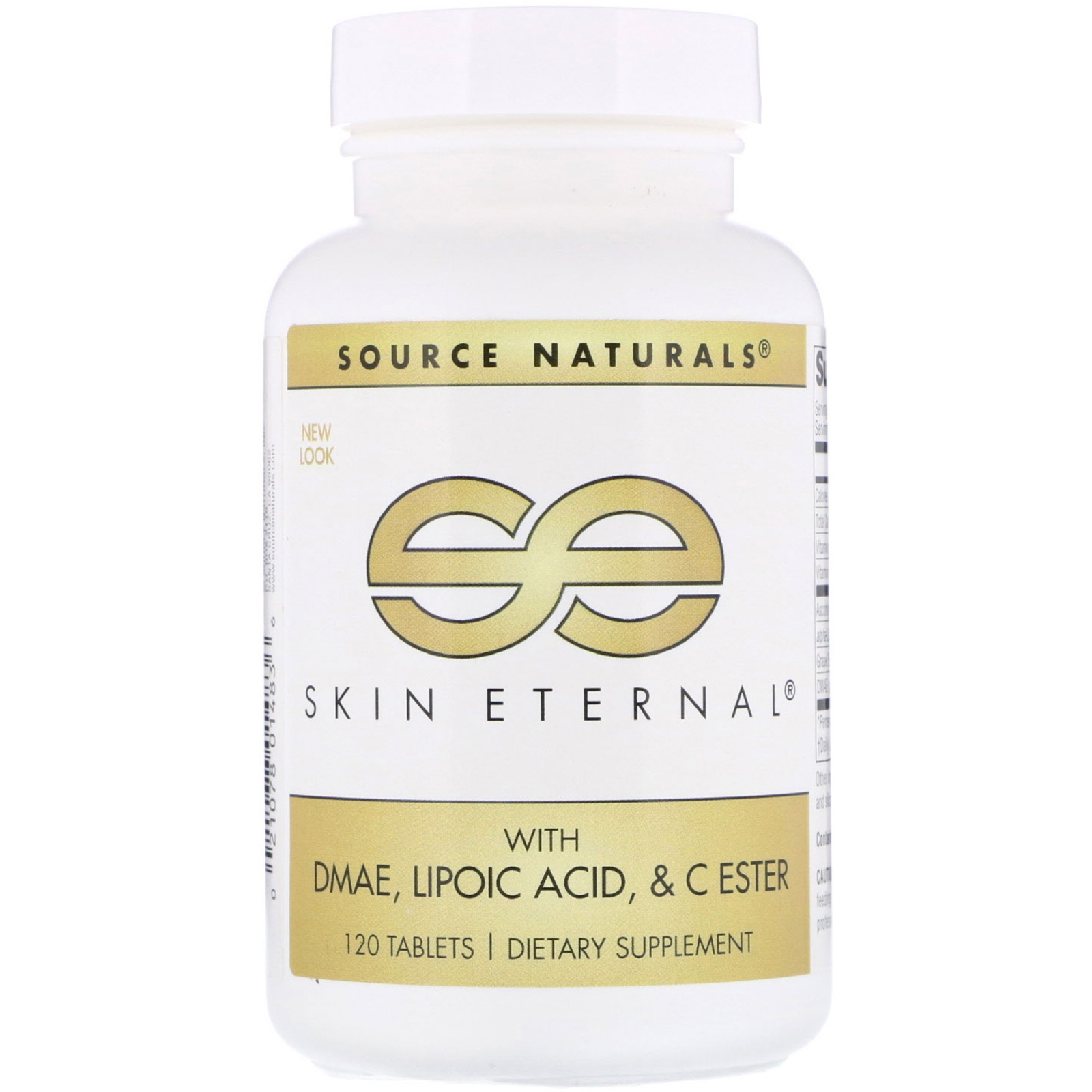 Source Naturals, Skin Eternal com DMAE, Ácido Lipoico e C Ester, 120 tabletes