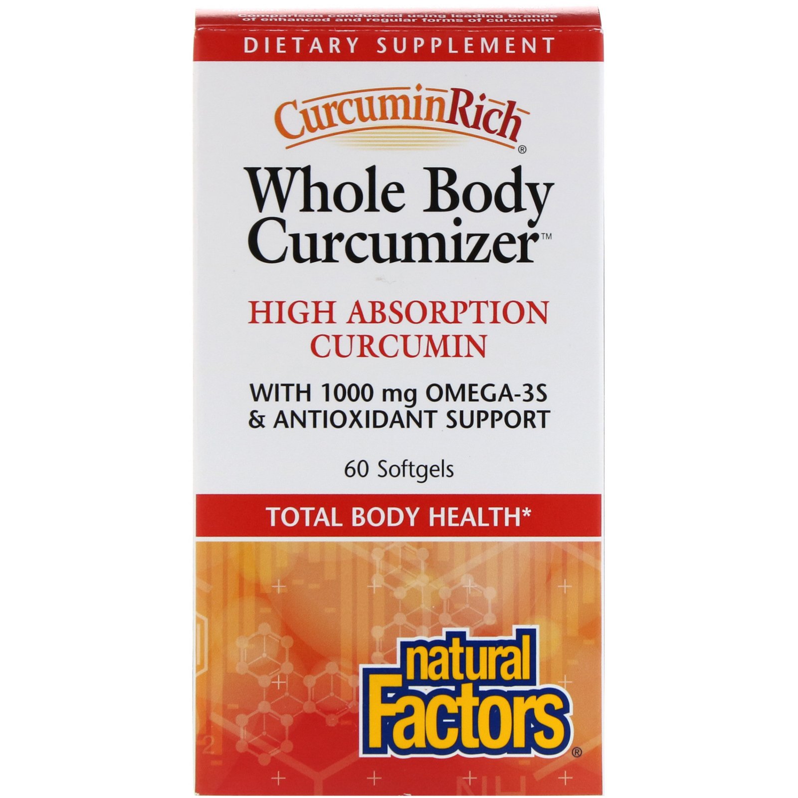 Natural Factors, CurcuminRichm, Otimizador do Corpo Todo, 60 Cápsulas Softgel