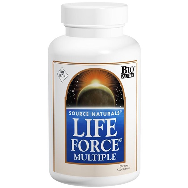 Source Naturals, Força da Vida Múltiplo, Sem Ferro, 60 Comprimidos
