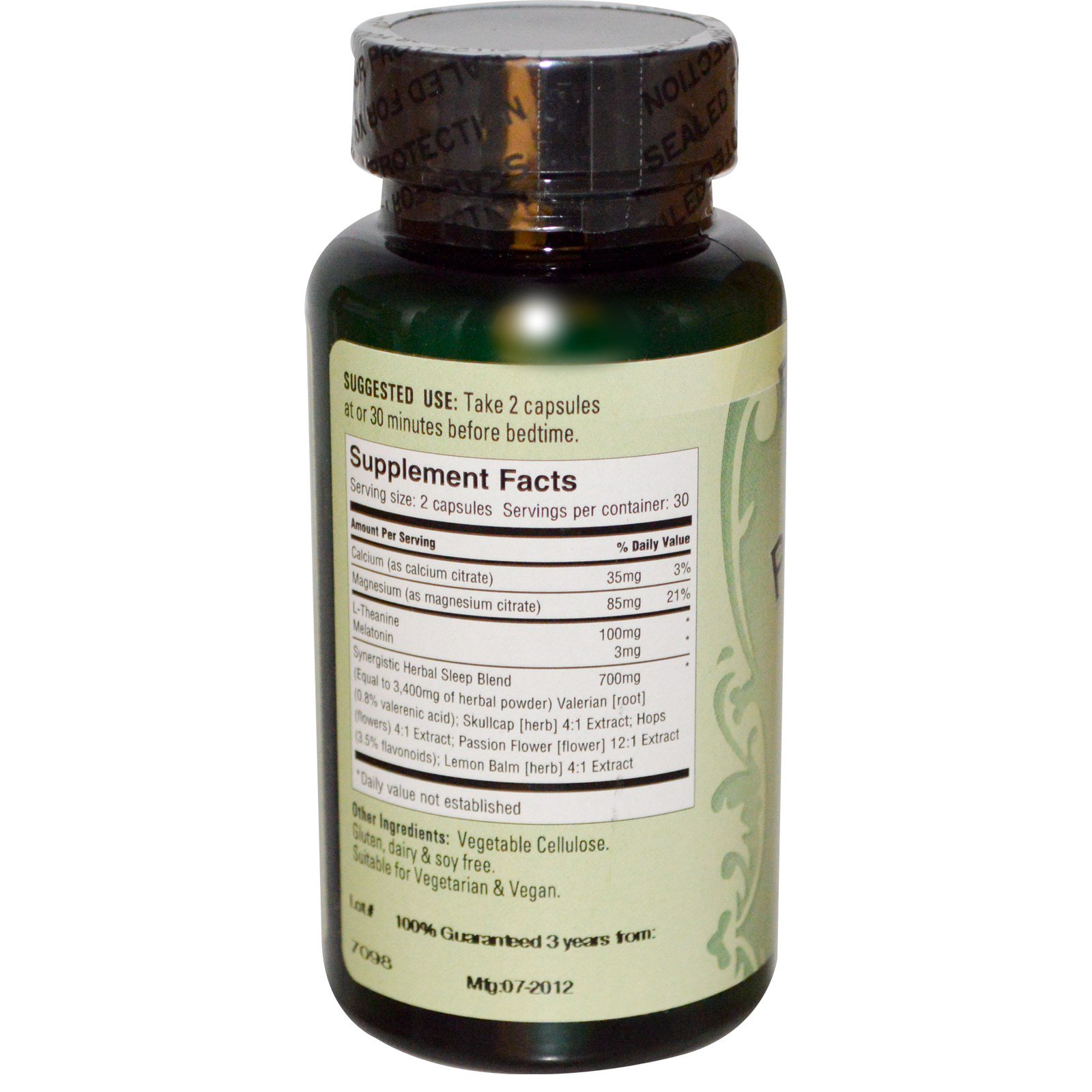 Earth's Bounty, Sleep Perfect, 60 Vegetarian Capsules - Imagem 2