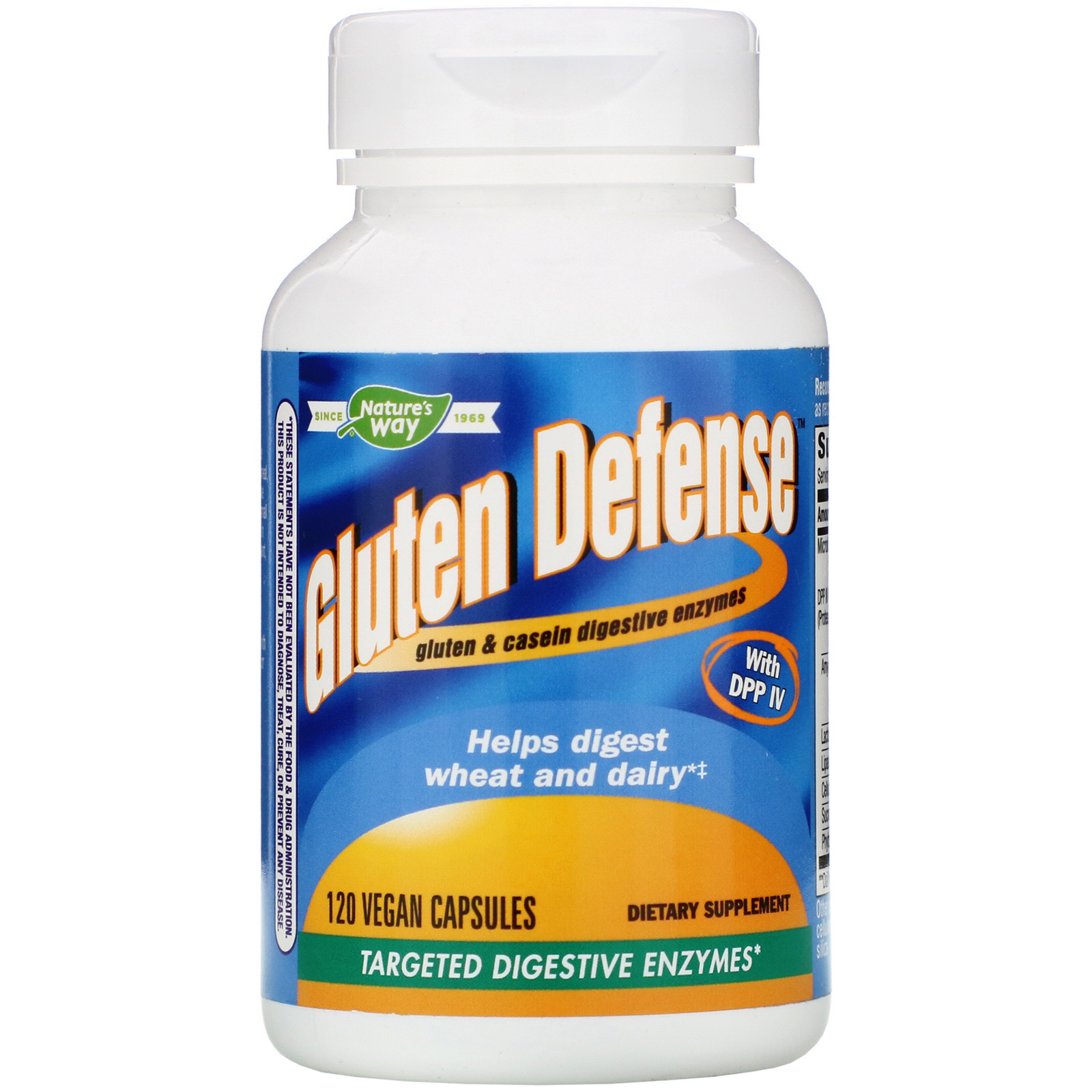 Nature's Way, Glúten Defense with DPP IV, 120 Cápsulas de Origem Vegetal