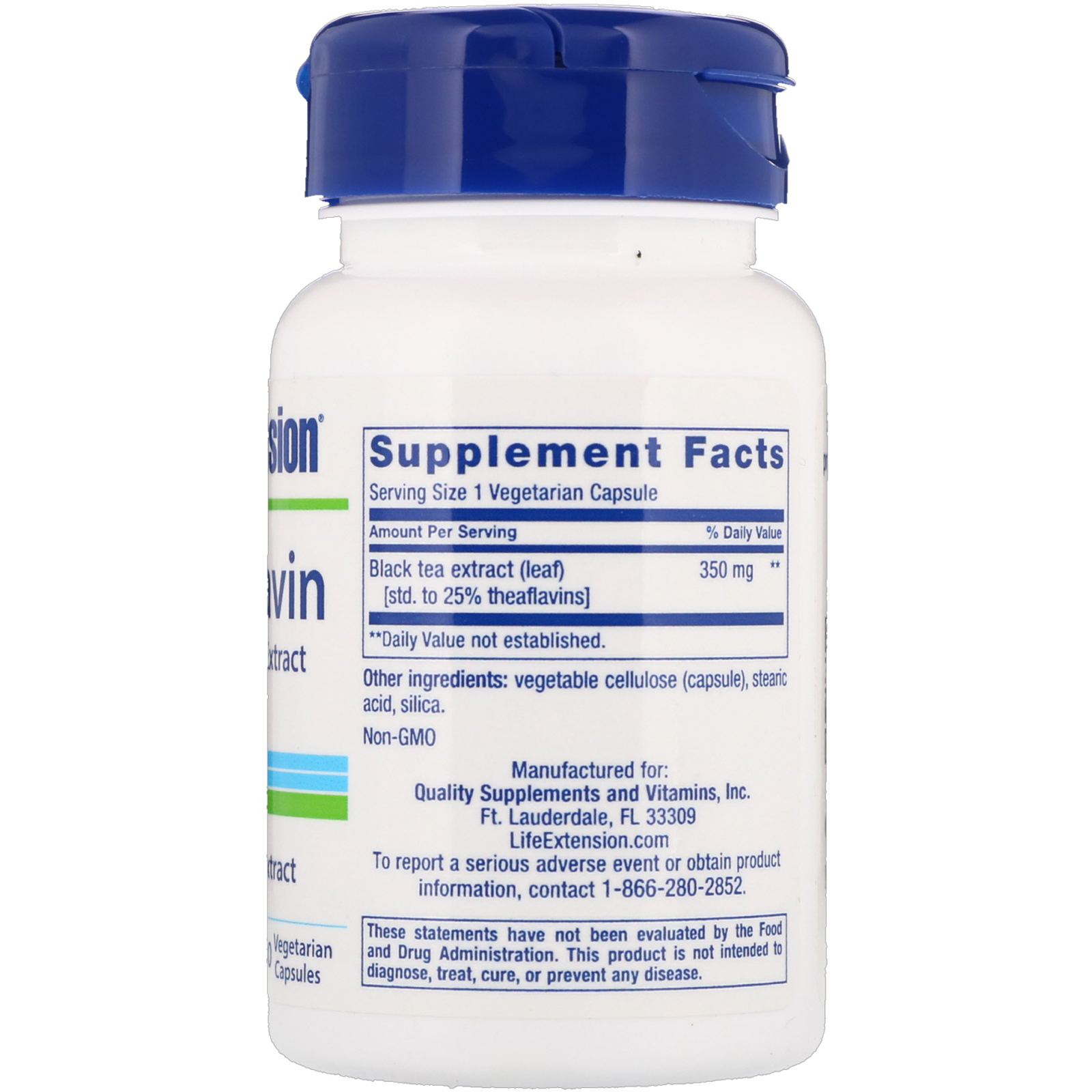 Life Extension, Theaflavin Standardized Extract, 30 Vegetarian Capsules - Imagem 2