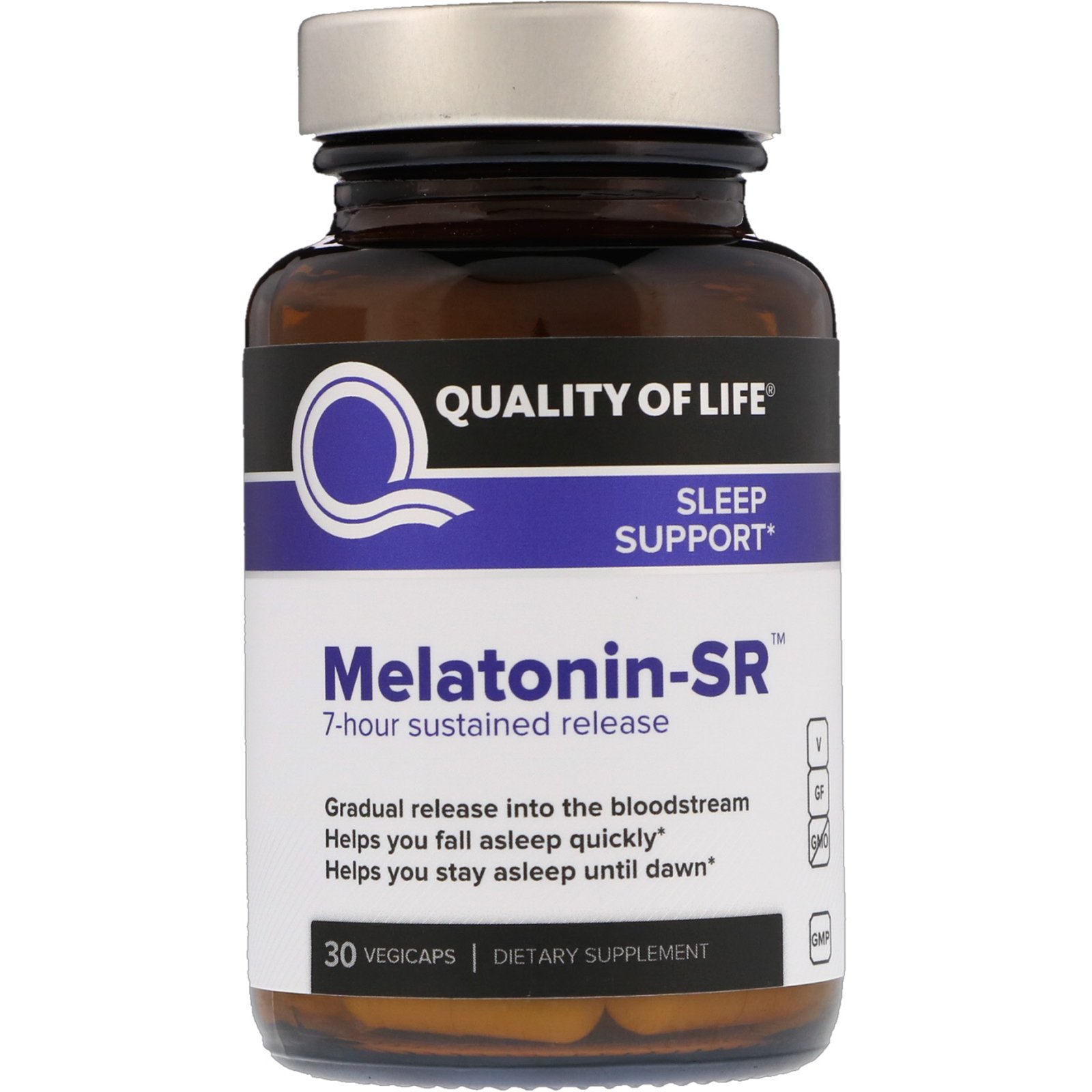 Quality of Life Labs, Melatonina-SR, 30 Vegicaps