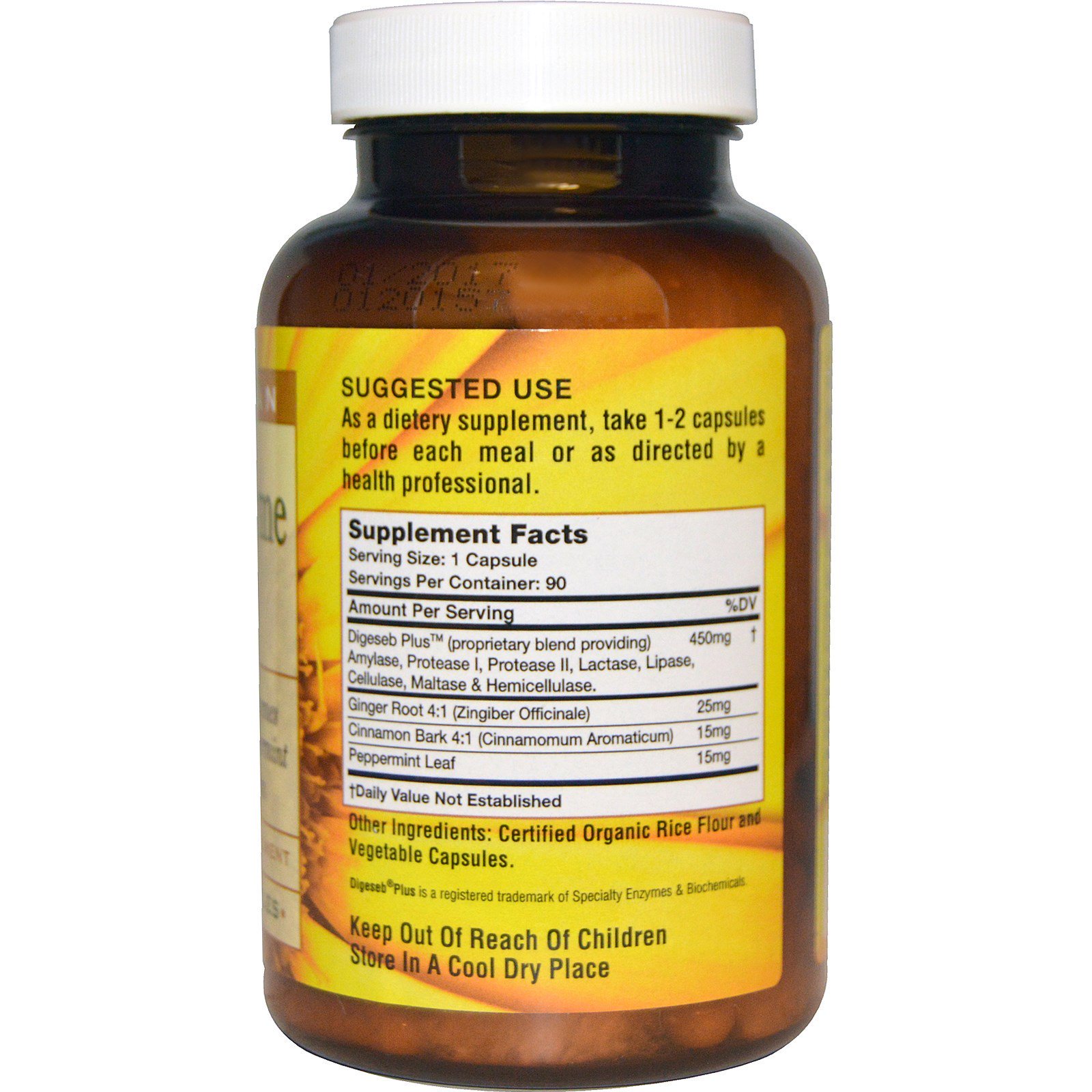 Pure Vegan, Complexo de Enzimas Digestivas, 90 Cápsulas Vegetarianas - Imagem 2