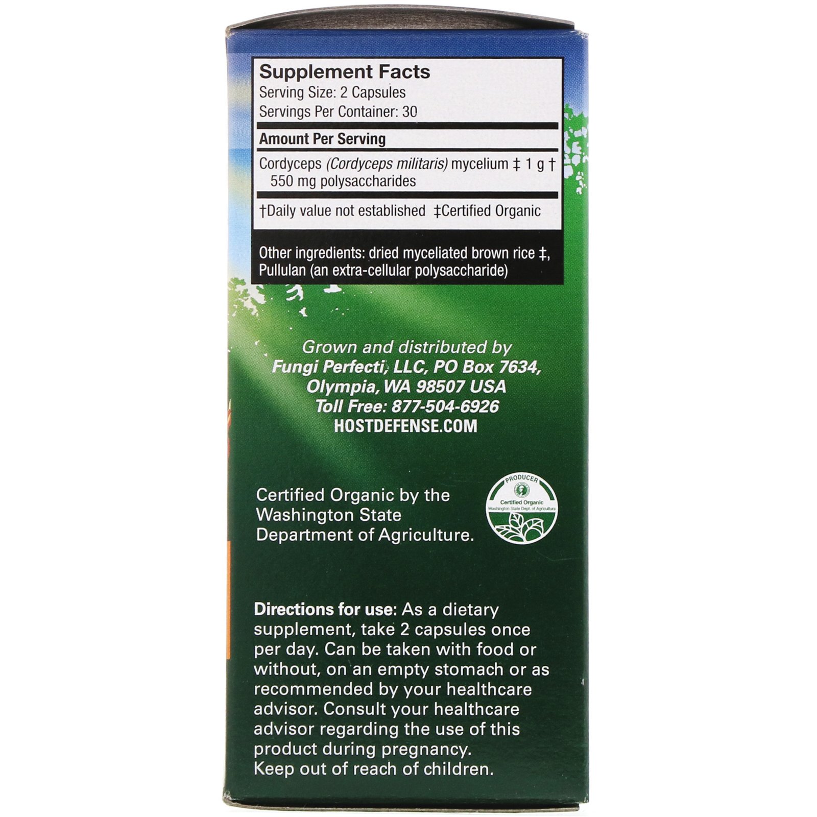 Fungi Perfecti, MycoBotanicals, Energia, 60 Cápsulas Vegetais - Imagem 2