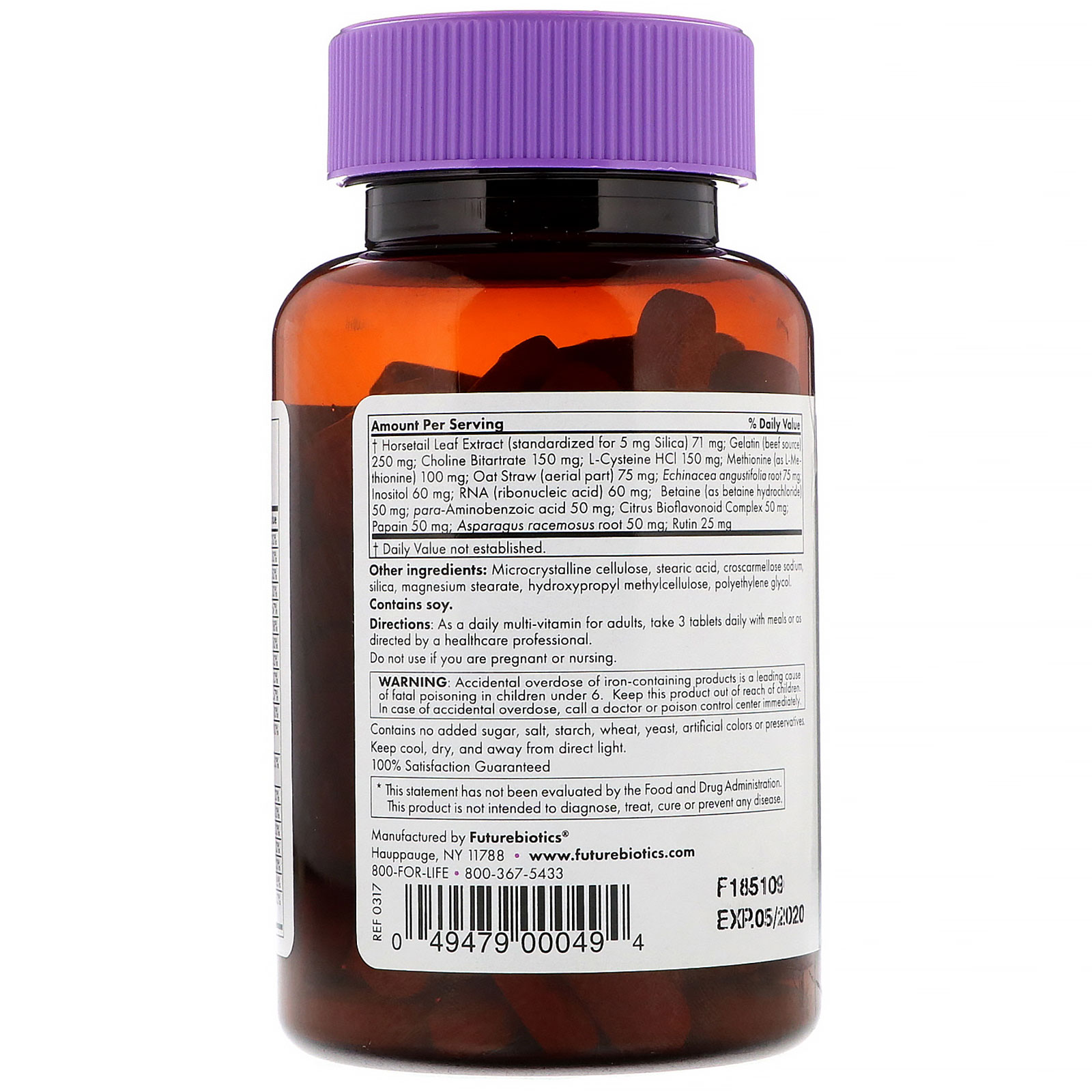 FutureBiotics, Hair, Skin & Nails, 135 Comprimidos - Imagem 2