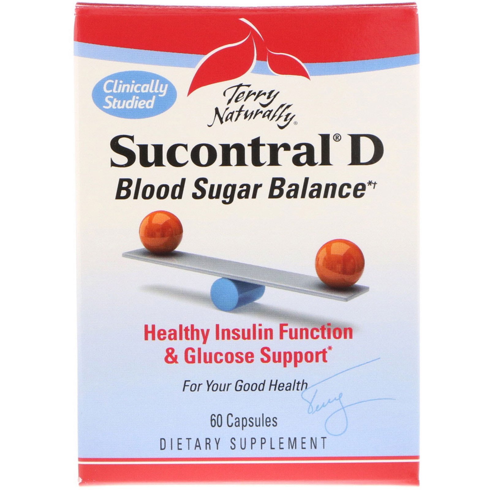 EuroPharma, Terry Naturally, Sucontral D, 60 Cápsulas