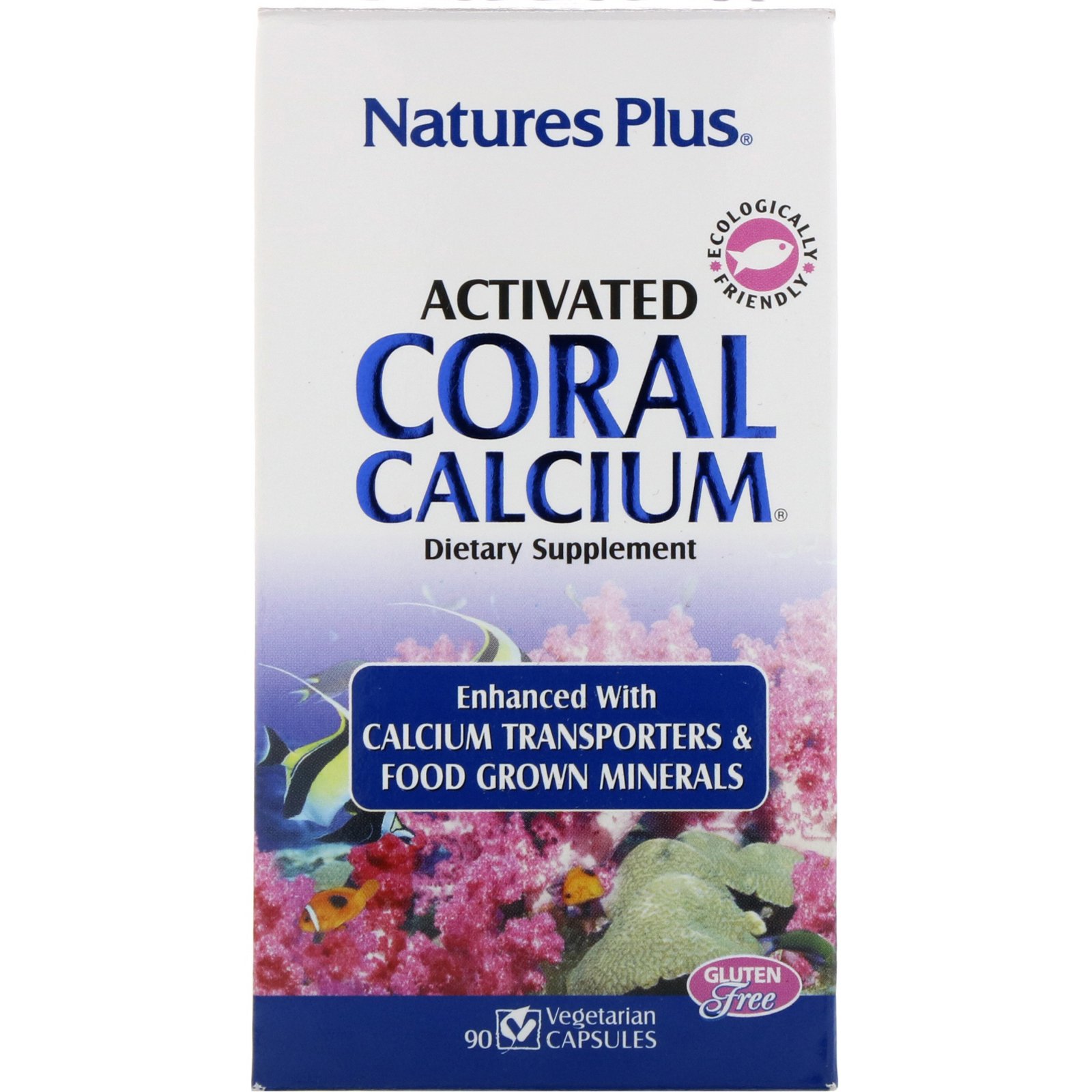 Nature's Plus, Cálcio Ativado de Corais, 90 Cápsulas Vegetais