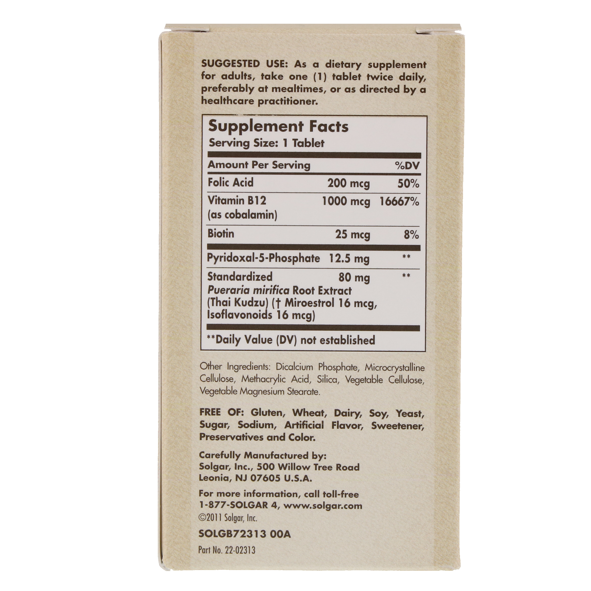 Solgar, Complexo PM PhytoGen, 60 comprimidos - Imagem 2