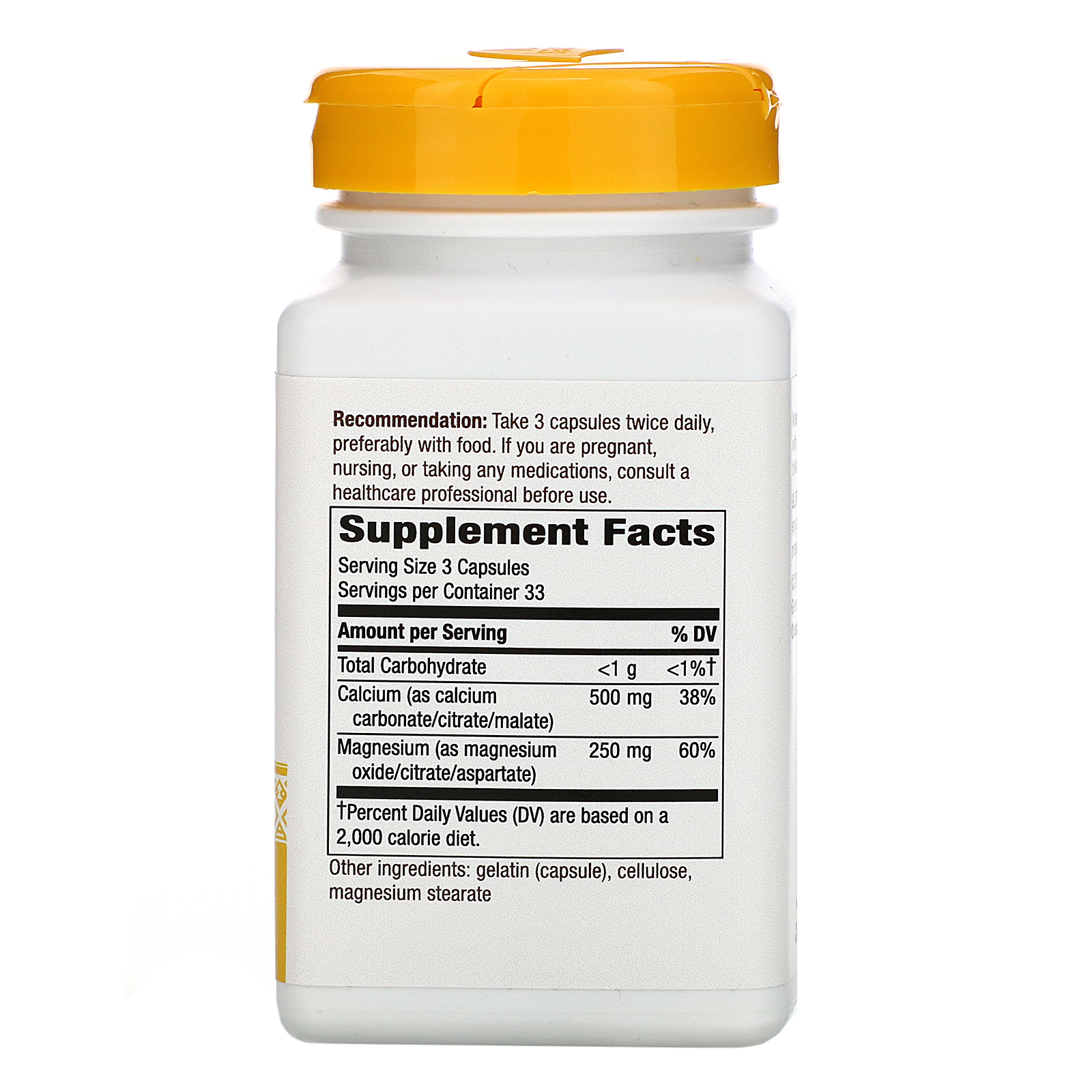Nature's Way, Calcium & Magnesium Mineral Complex, 750 mg, 100 Capsules - Imagem 2