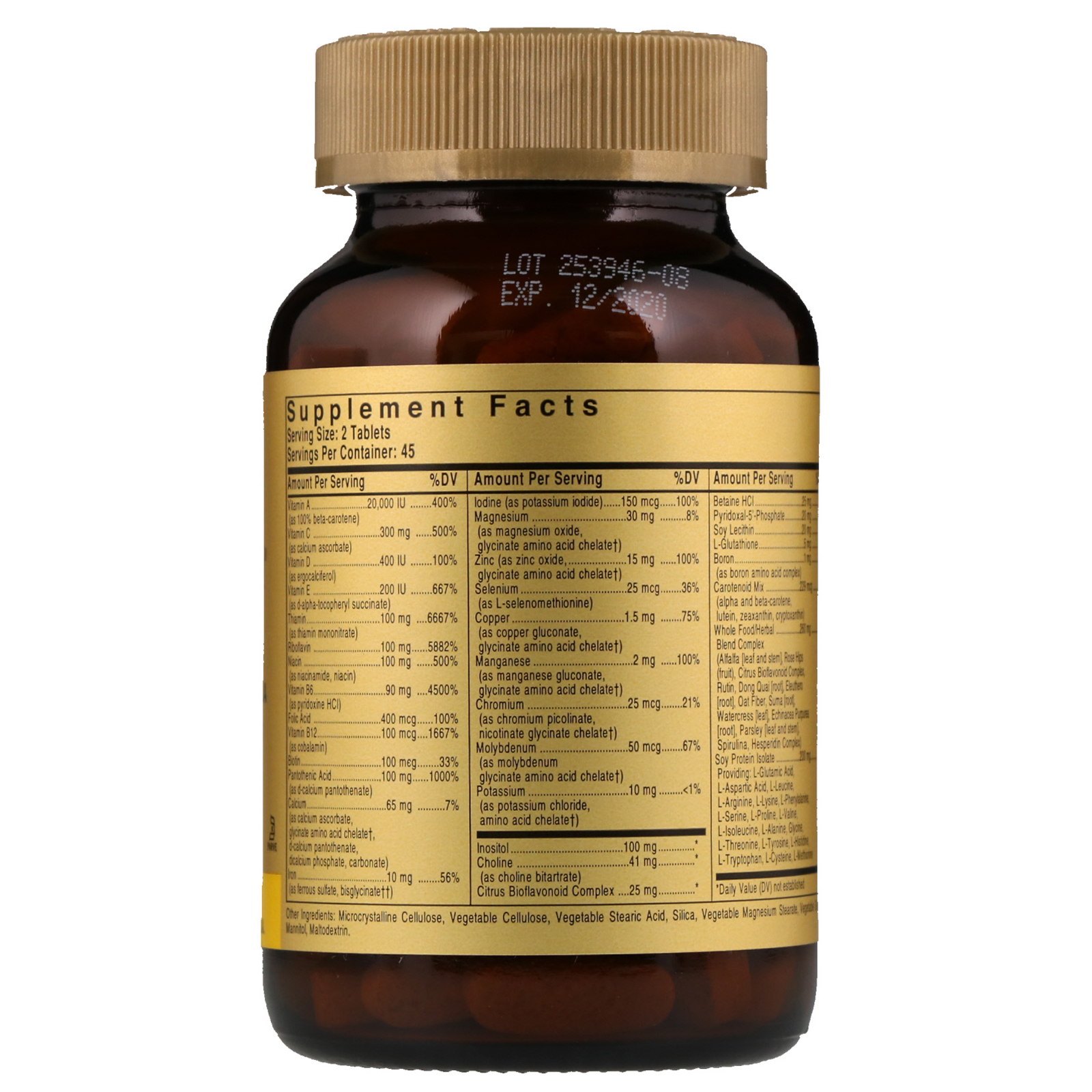 Solgar, Formula VM-2000, Fórmula Multinutriente, 90 Comprimidos - Imagem 2