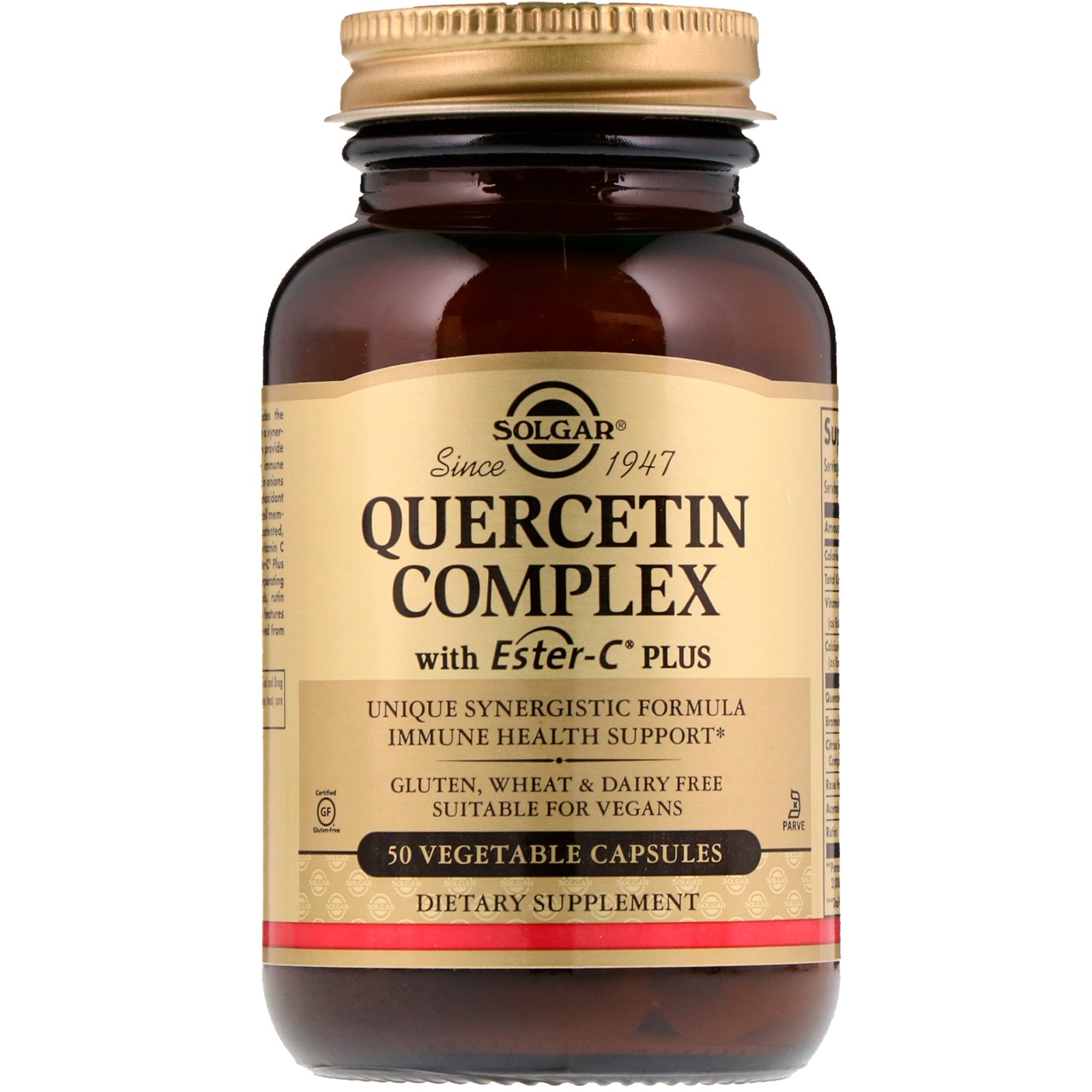 Solgar, Complexo de Quercetina, com Ester C Plus, 50 Cápsulas Vegetais