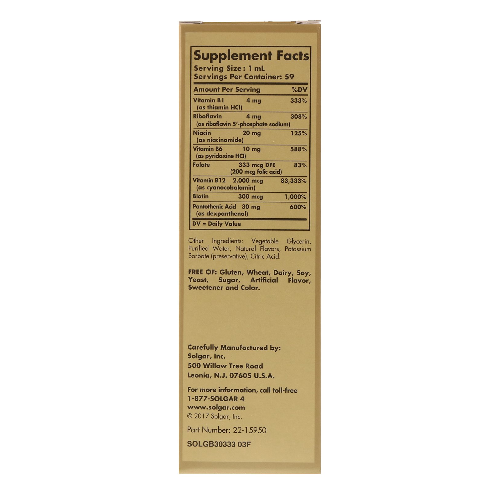 Solgar, Sublingual, Liquid B-12, 2.000 mcg, 59 ml (2 fl oz) - Imagem 2