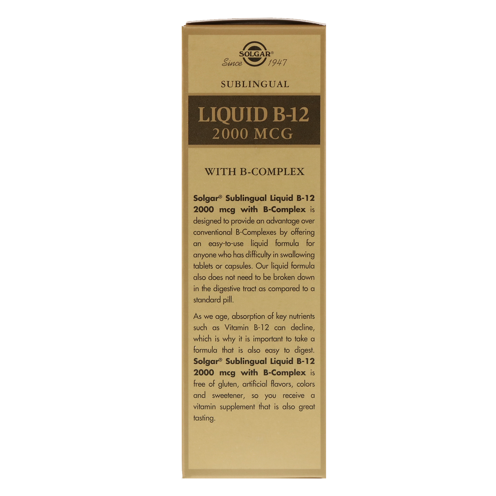Solgar, Sublingual, Liquid B-12, 2.000 mcg, 59 ml (2 fl oz) - Imagem 3
