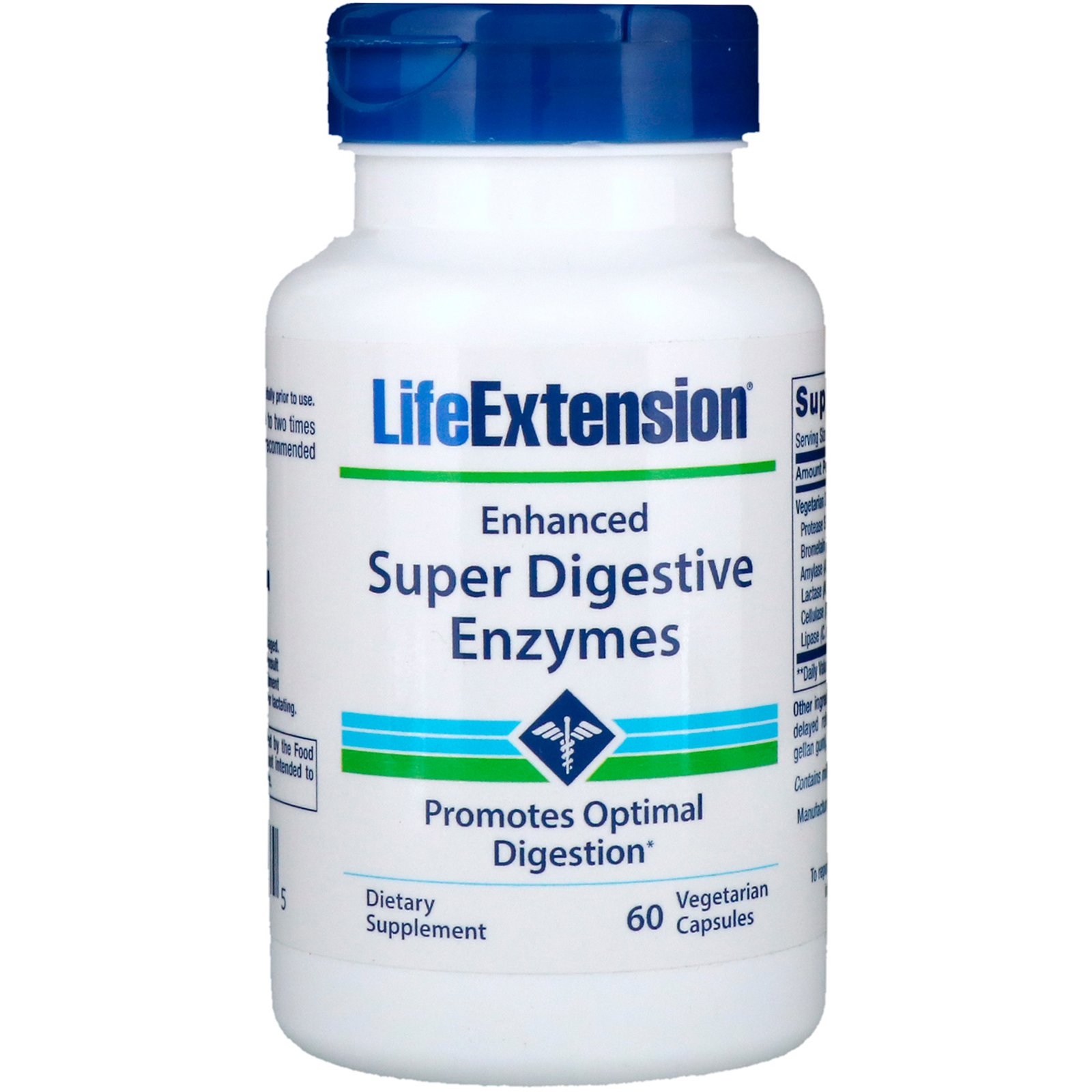Life Extension, Super Enzimas Digestivas Aprimoradas, 60 Cápsulas Vegetarianas
