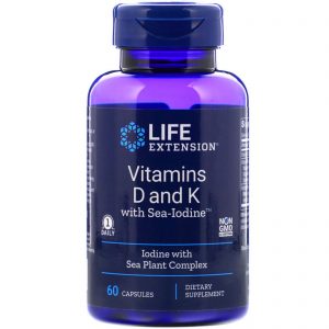 Comprar life extension, vitaminas d e k com sea-iodine, 60 cápsulas preço no brasil iodo vitaminas e minerais suplemento importado loja 265 online promoção -