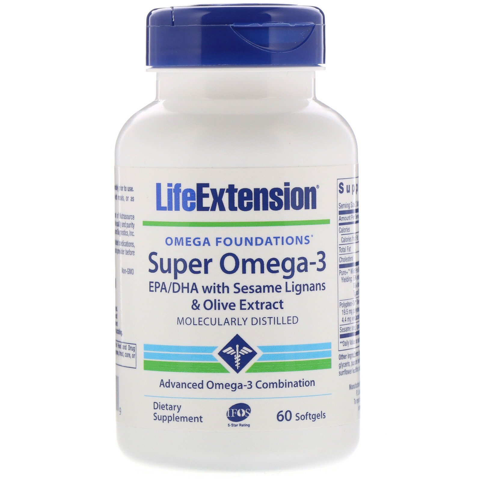 Life Extension, Omega Foundations, Super Omega-3, 60 Cápsulas Softgel