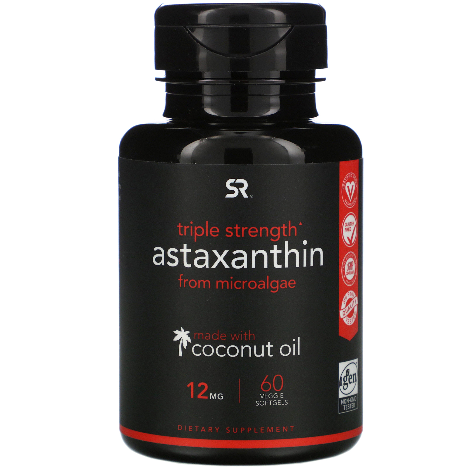 Sports Research, Astaxanthin, Triple Strength, 12 mg, 60 Veggie Softgels