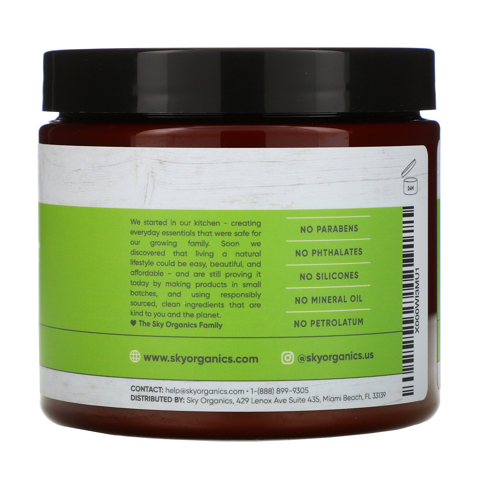 Sky Organics, Shea Butter, Raw & Unrefined, 16 fl oz (454 g) - Imagem 3